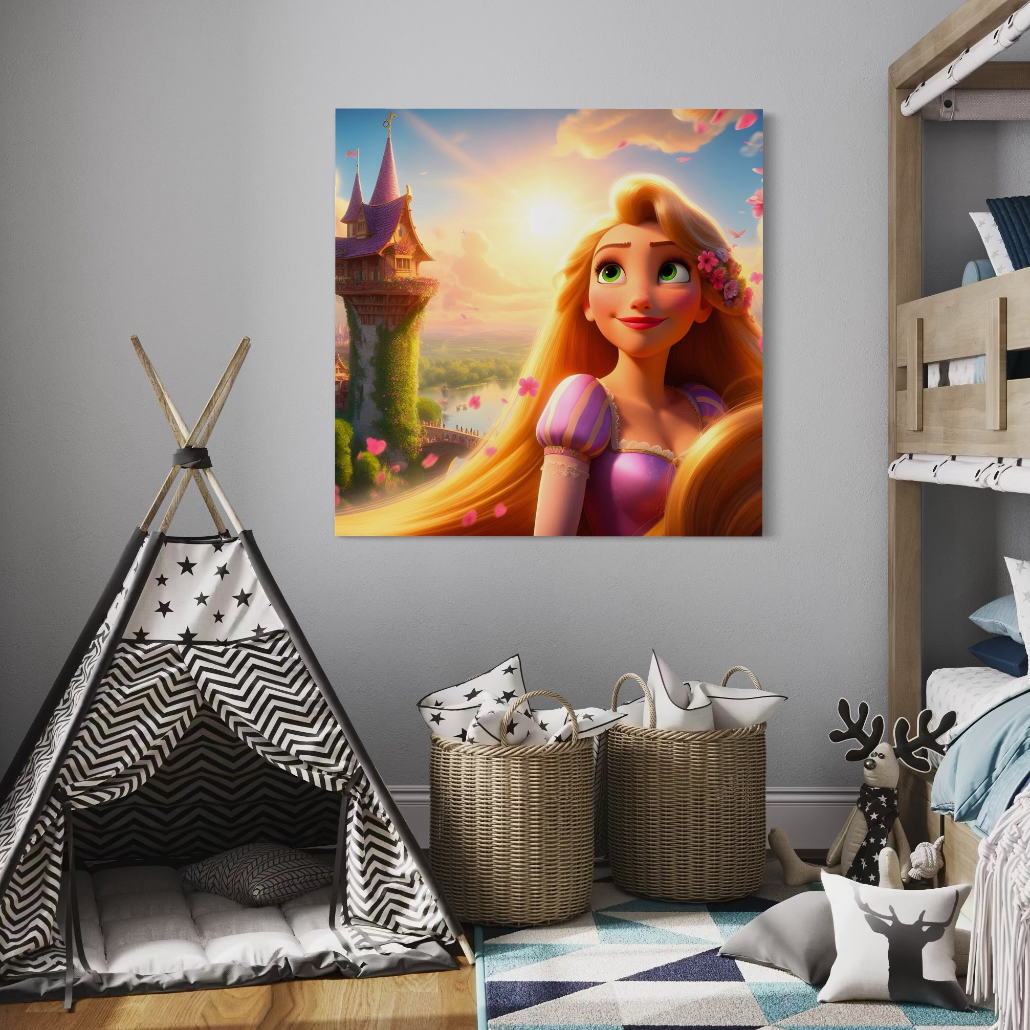 Tableau Raiponce Au Lever Du Soleil - Décoration Murale - Fabulartz.fr