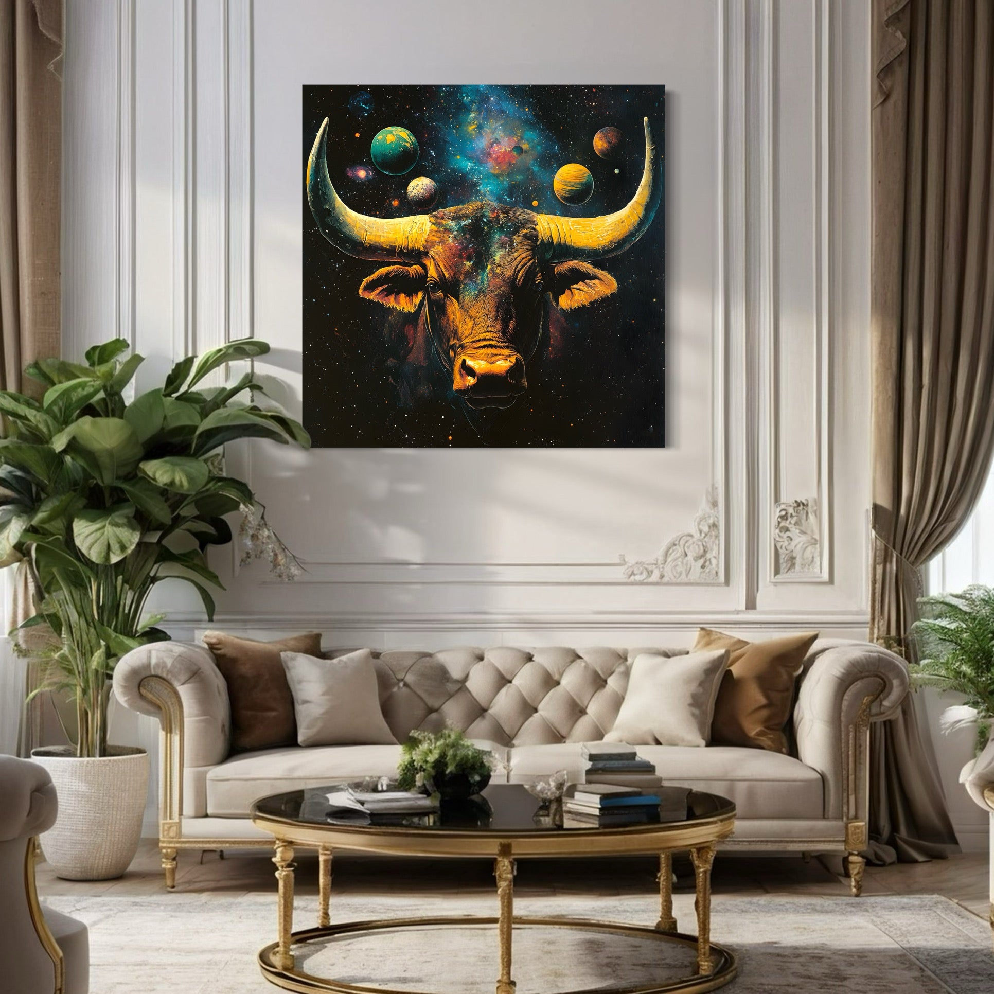 Tableau Signe Astrologique Taureau - Déco Murale Design - Fabulartz.fr