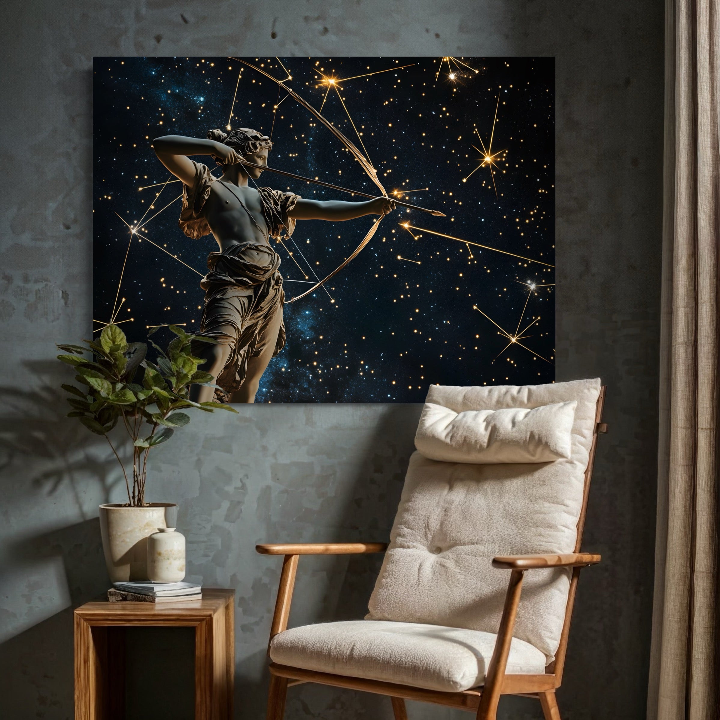 Tableau Signe Astrologique Sagittaire Archer - Déco Murale - Fabulartz.fr