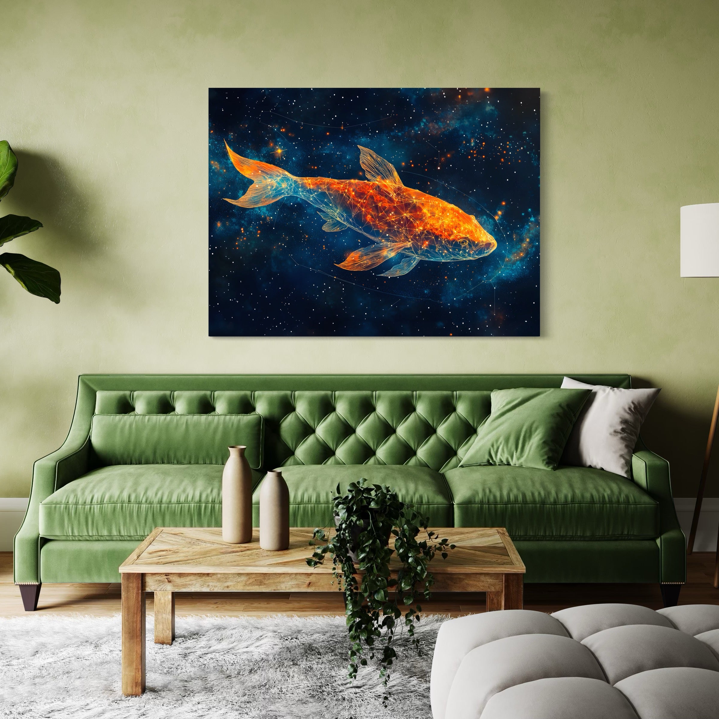 Tableau Signe Astrologique Poisson - Décoration Murale - Fabulartz.fr