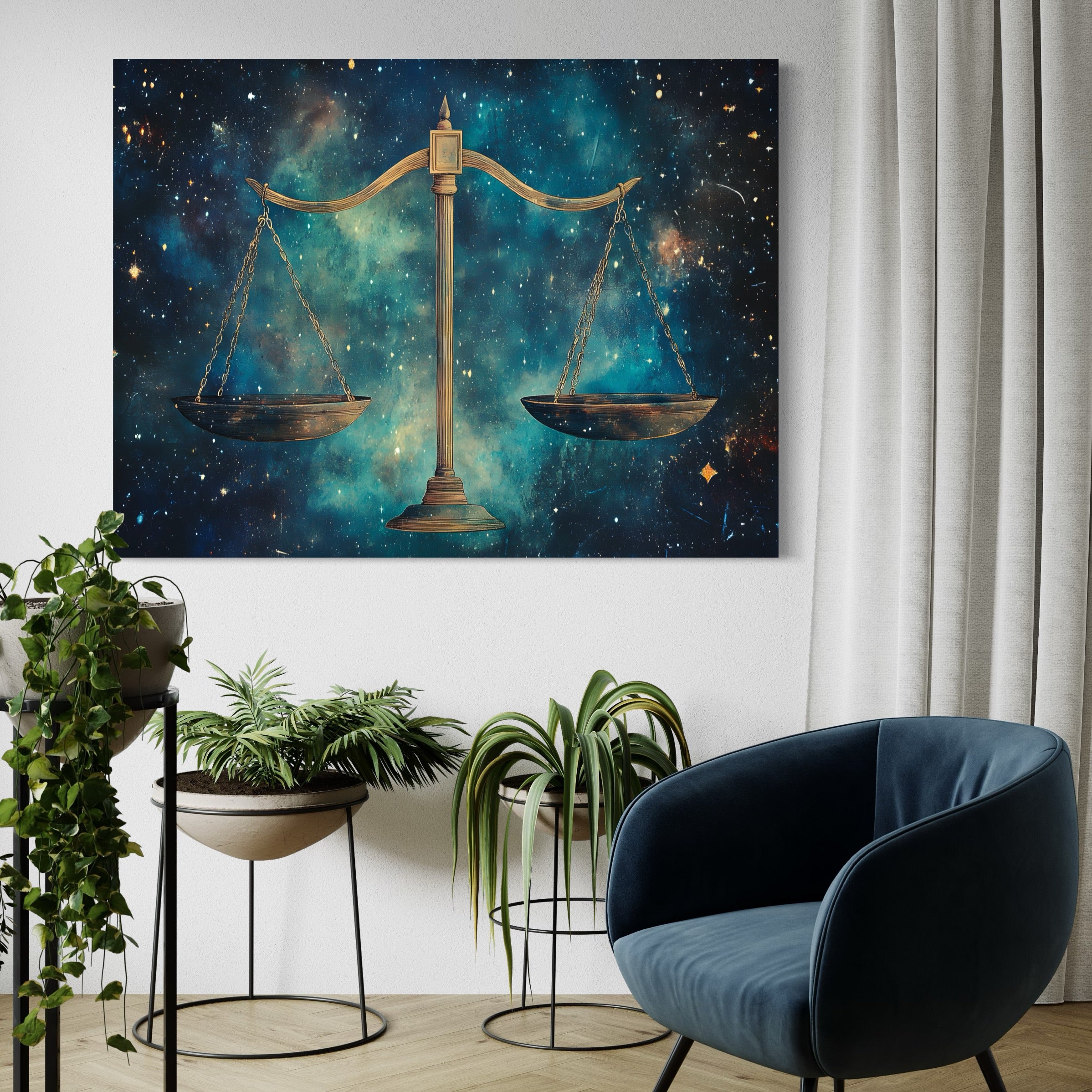 Tableau Signe Astrologique Balance Harmonie - Cadre Déco - Fabulartz.fr
