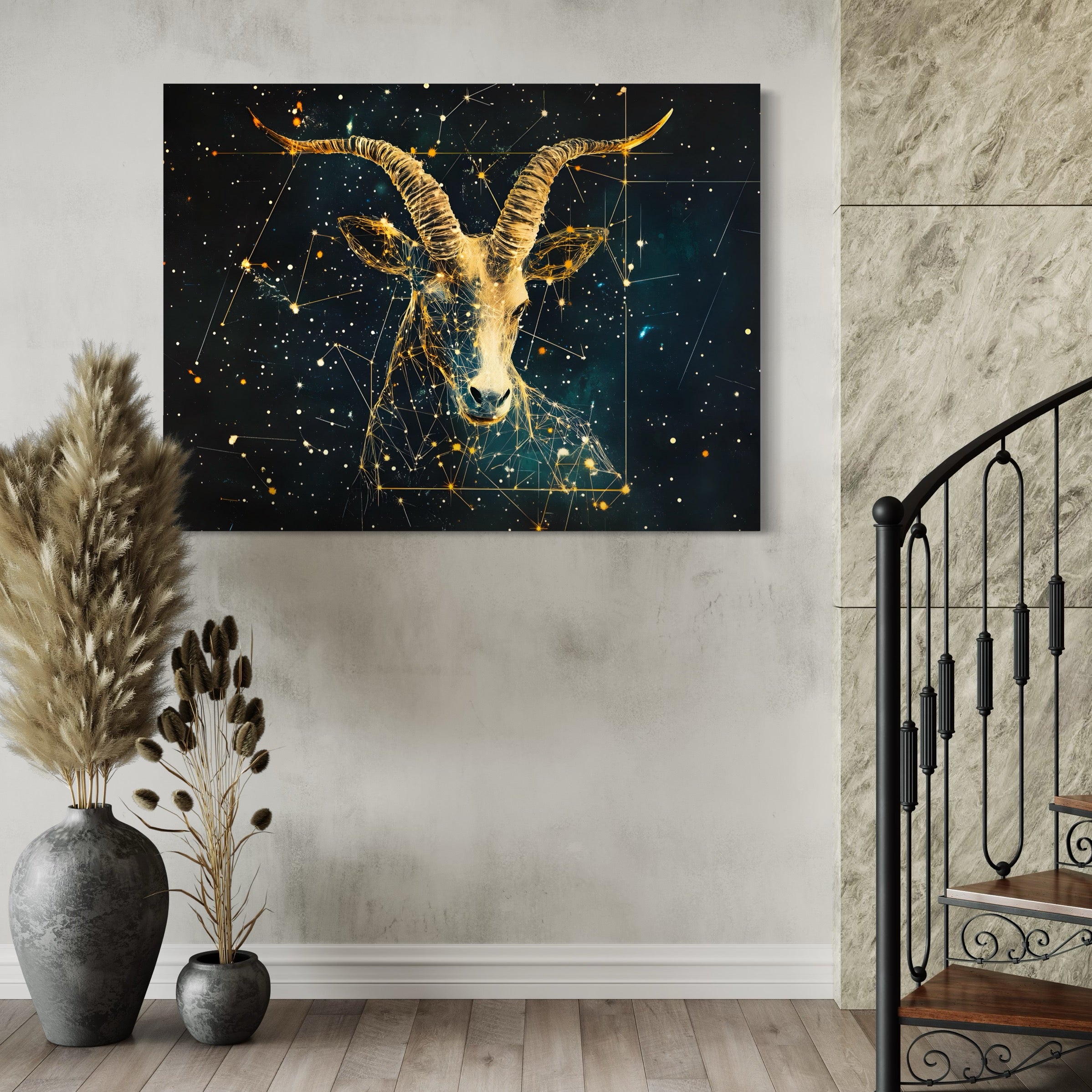 Tableau Signe Astrologique Capricorne Force - Décoration Murale - Fabulartz.fr