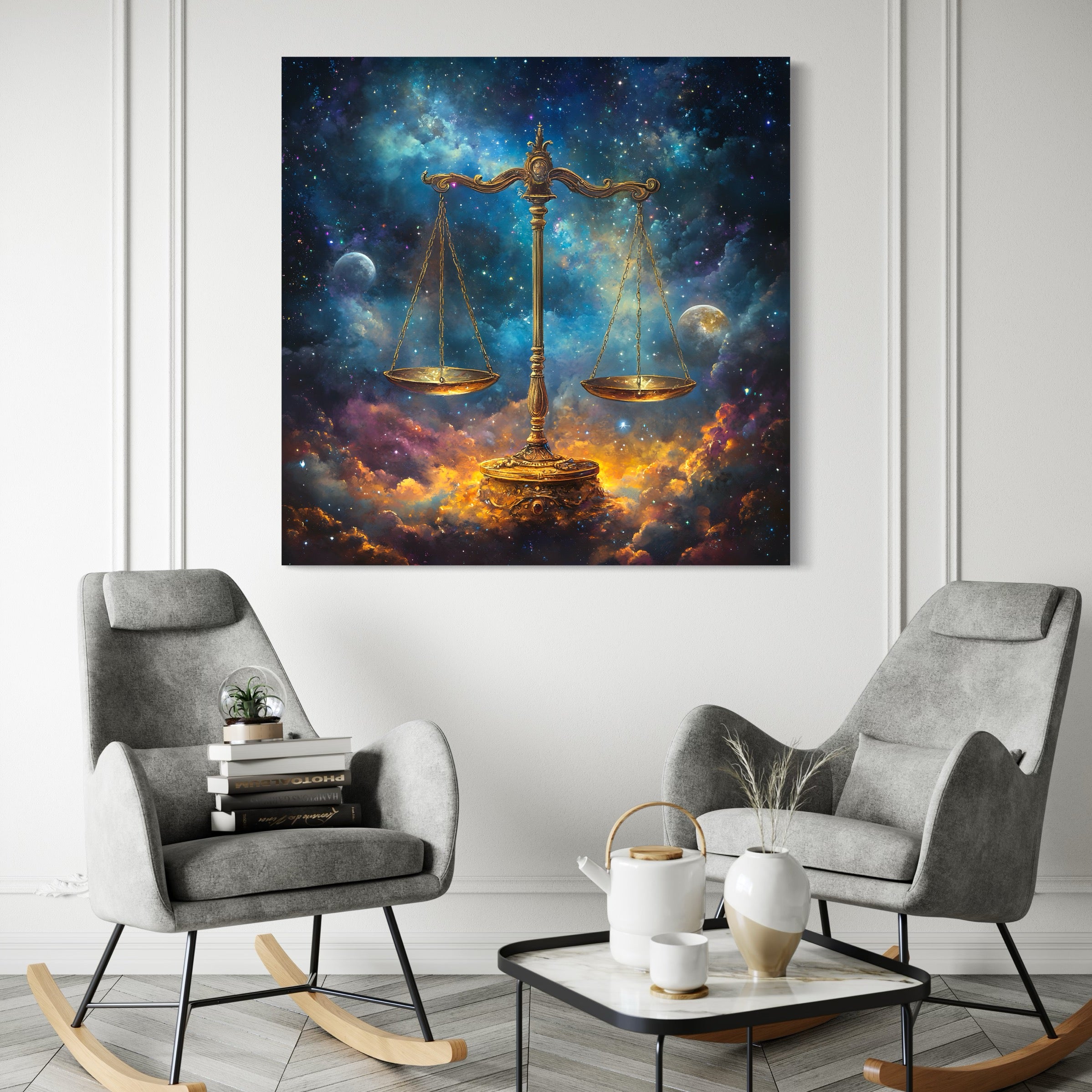 Tableau Signe Astrologique Balance - Cadre Déco Design - Fabulartz.fr
