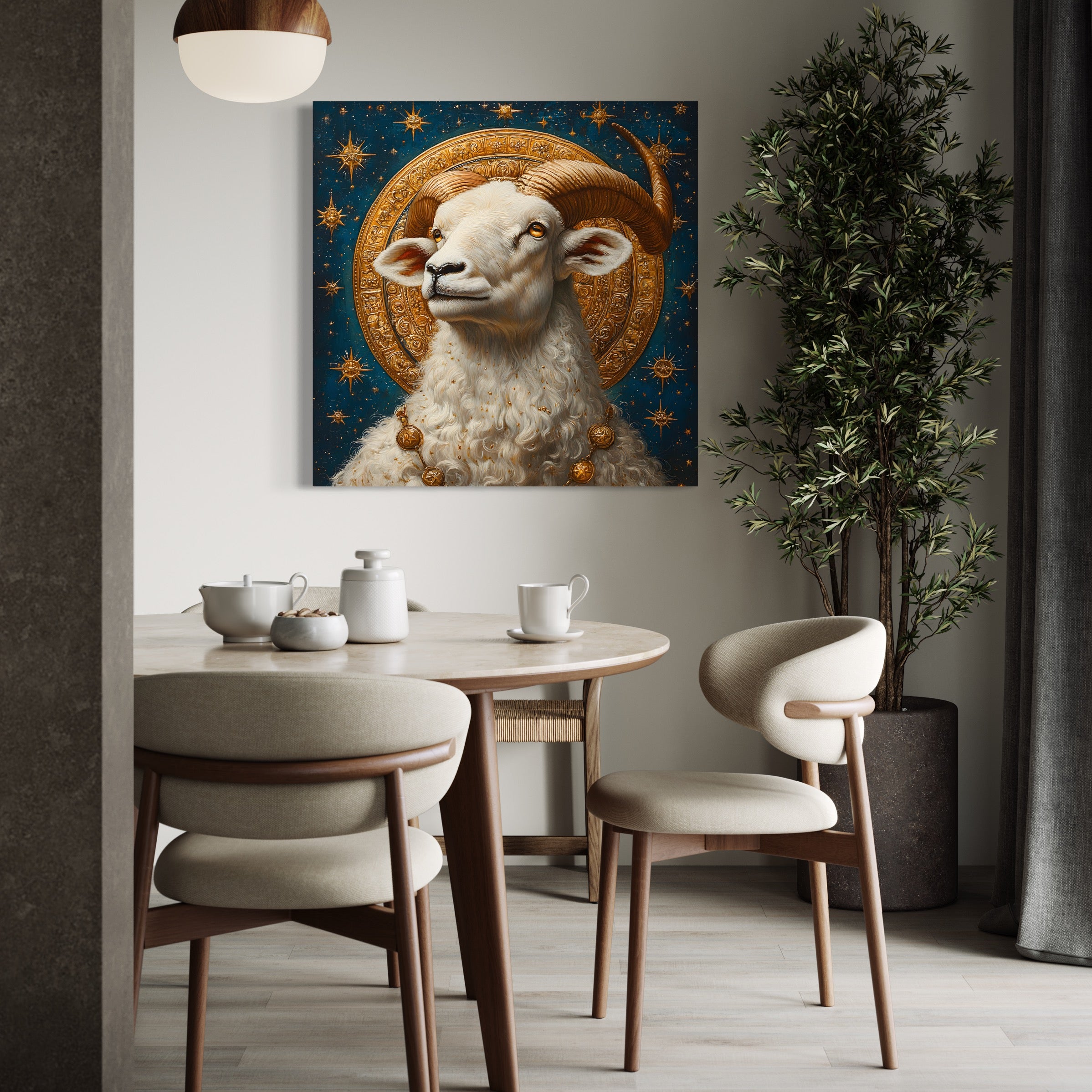 Tableau Signe Astrologique Bélier Illustration - Déco Murale - Fabulartz.fr