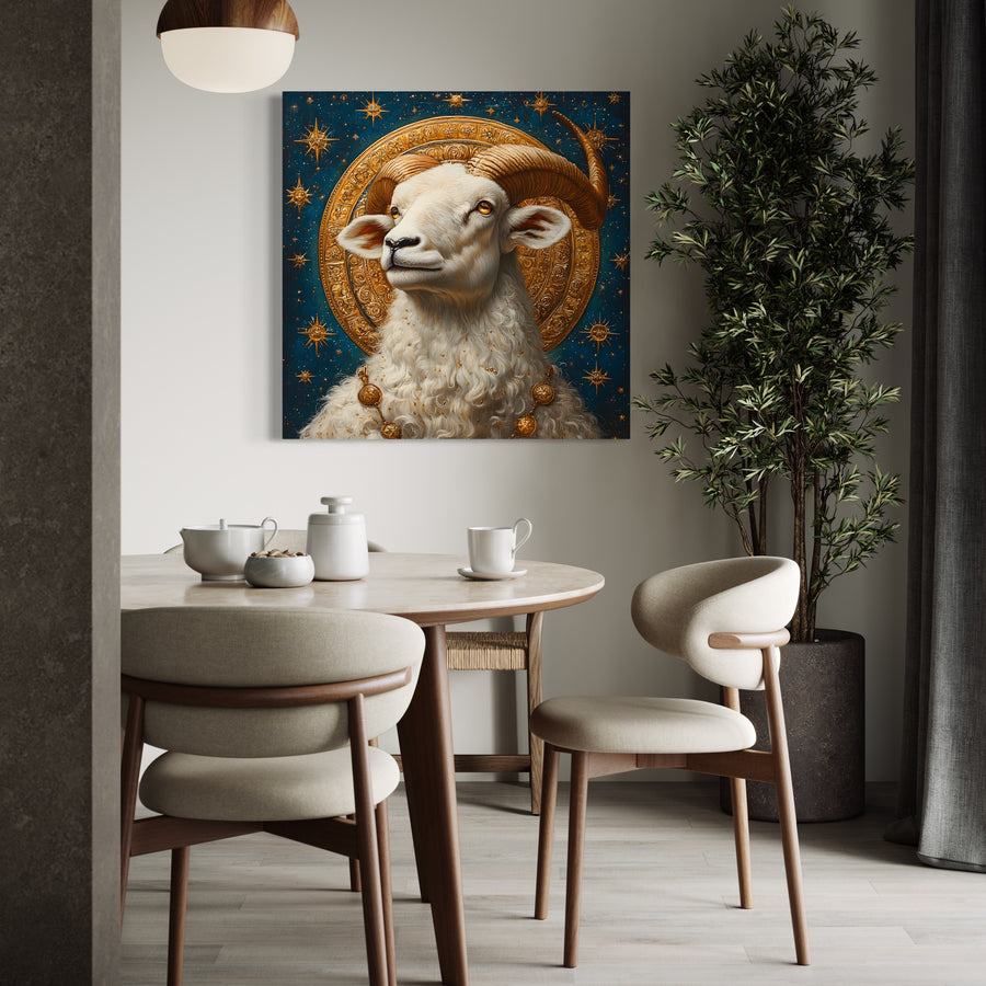 Aries Astrological Sign Illustration - Déco Murale