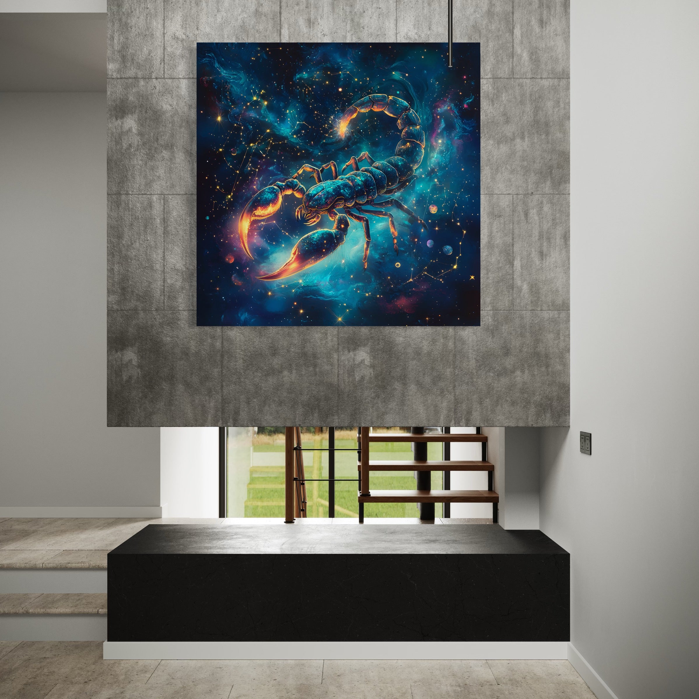 Tableau Signe Astrologique Scorpion - Déco Murale Design - Fabulartz.fr