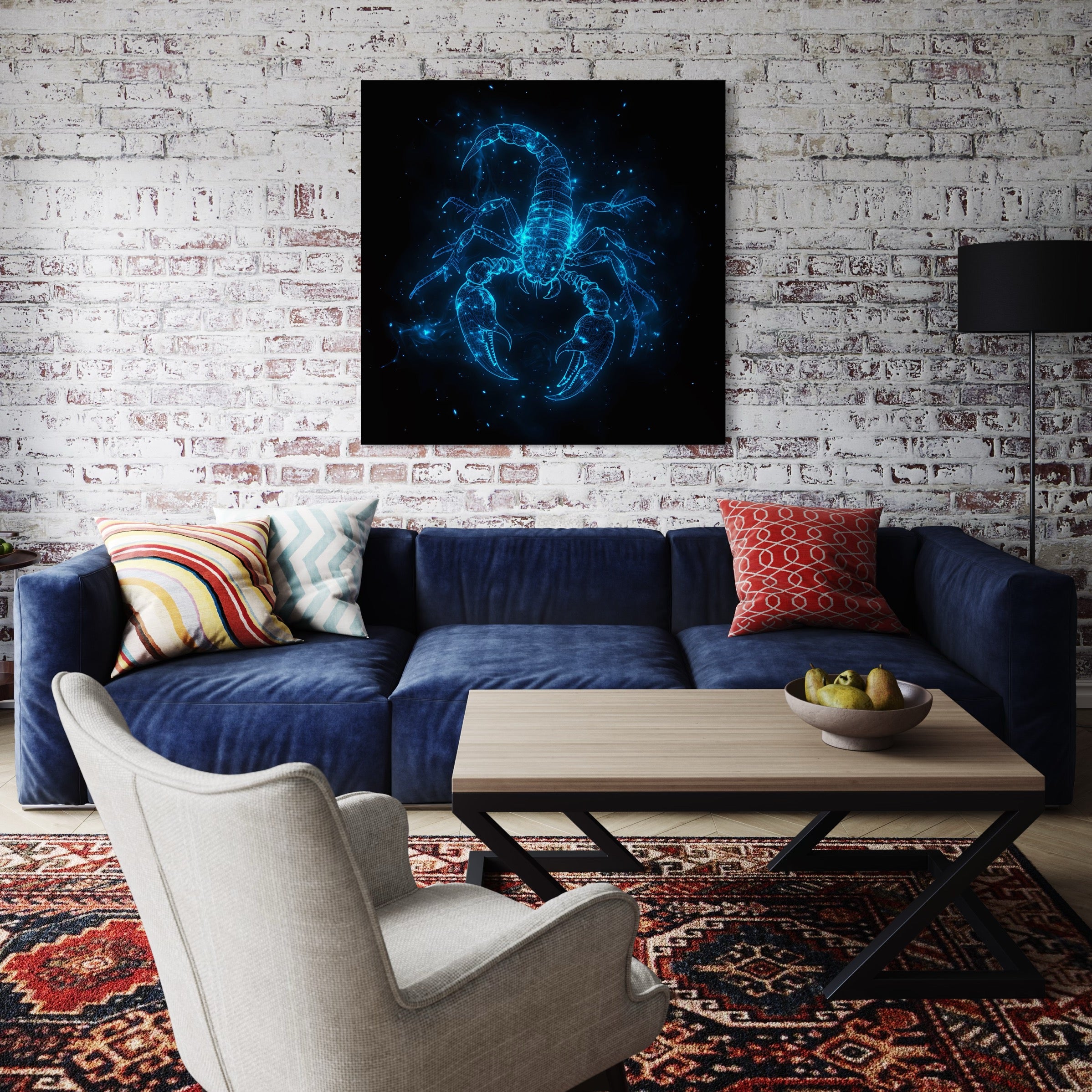 Tableau Signe Astrologique Scorpion Minimaliste - Décoration Murale - Fabulartz.fr