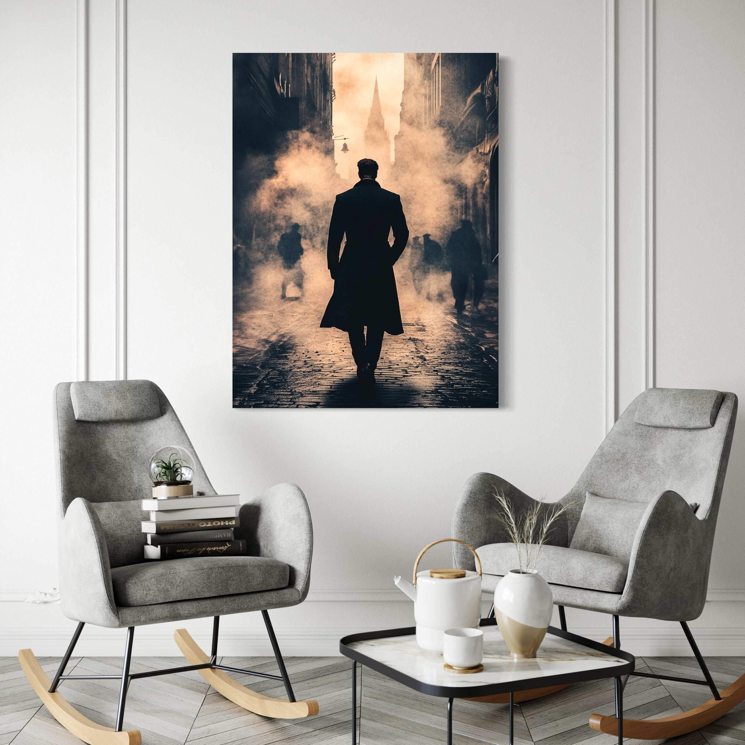 Tableau Mafia - Le Marcheur Solitaire - Décoration Murale - Fabulartz.fr