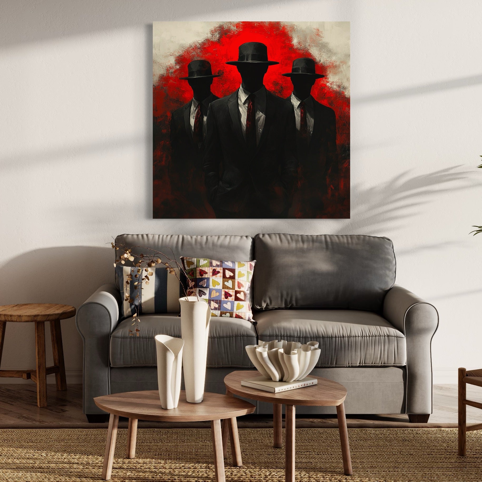 Tableau Mafia - Trio Sombre - Décoration Murale - Fabulartz.fr