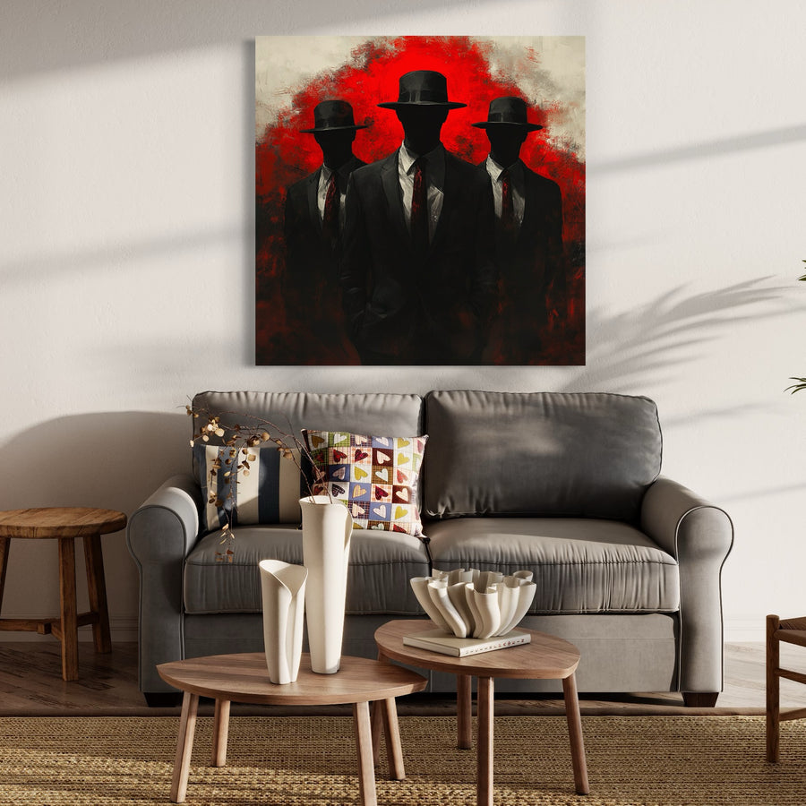Quadro mafioso - Trio scuro - Decorazione murale