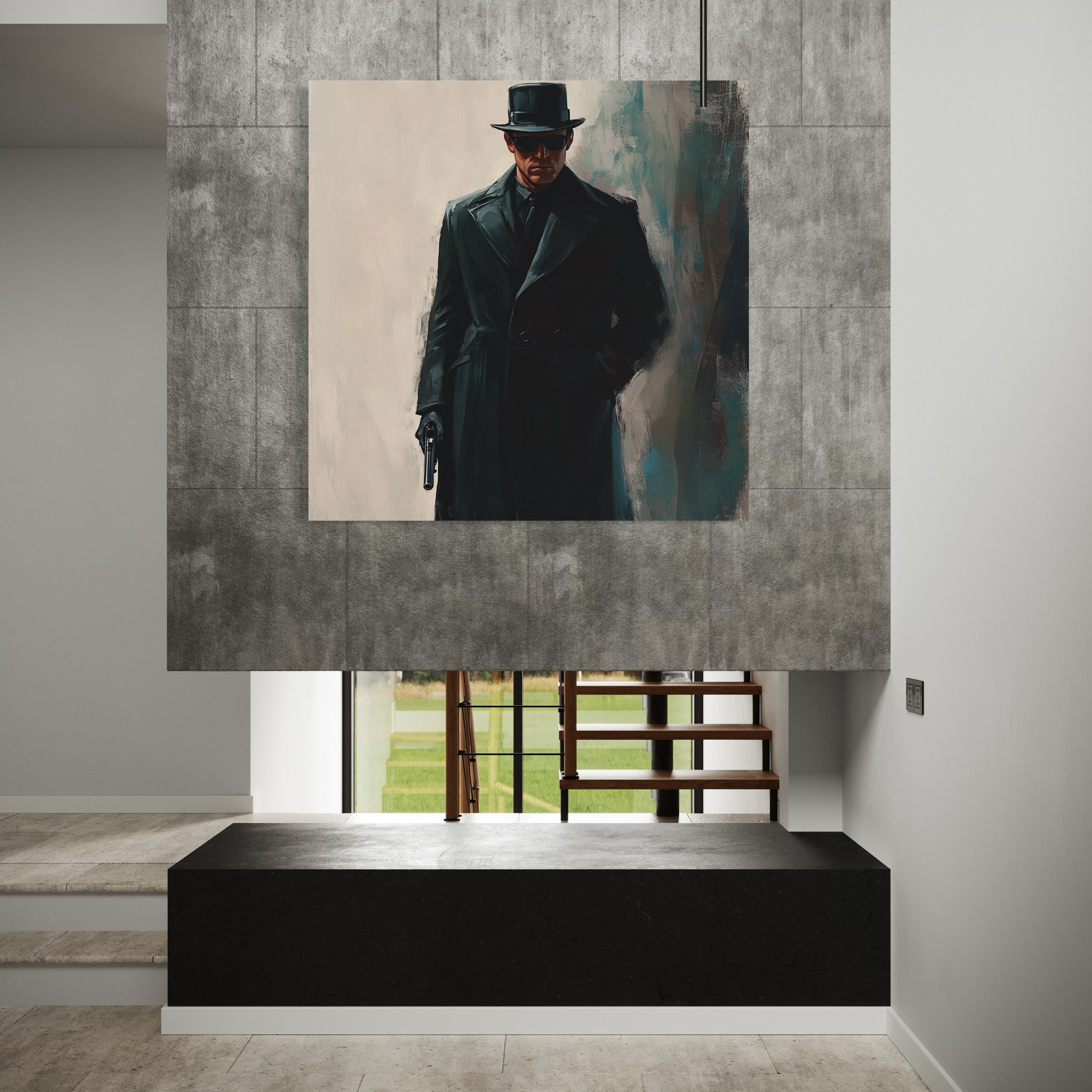 Tableau Mafia - L'Homme Solitaire - Cadre Déco Moderne - Fabulartz.fr