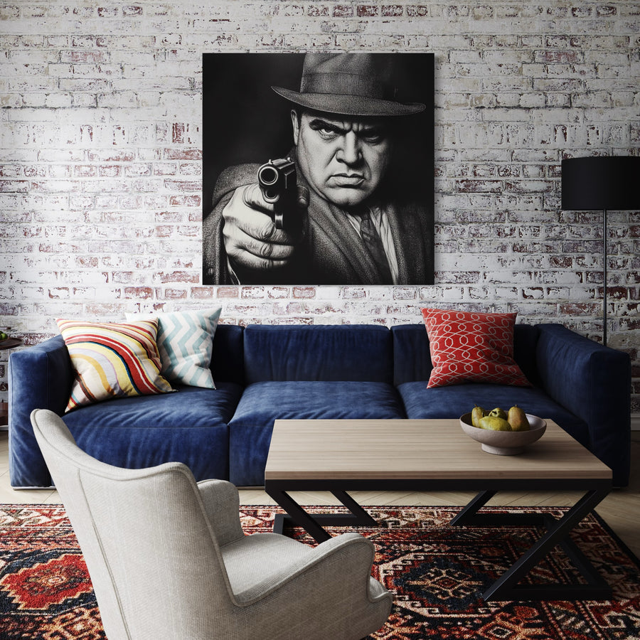 Quadro mafioso - L'intimidatore - Decorazione murale