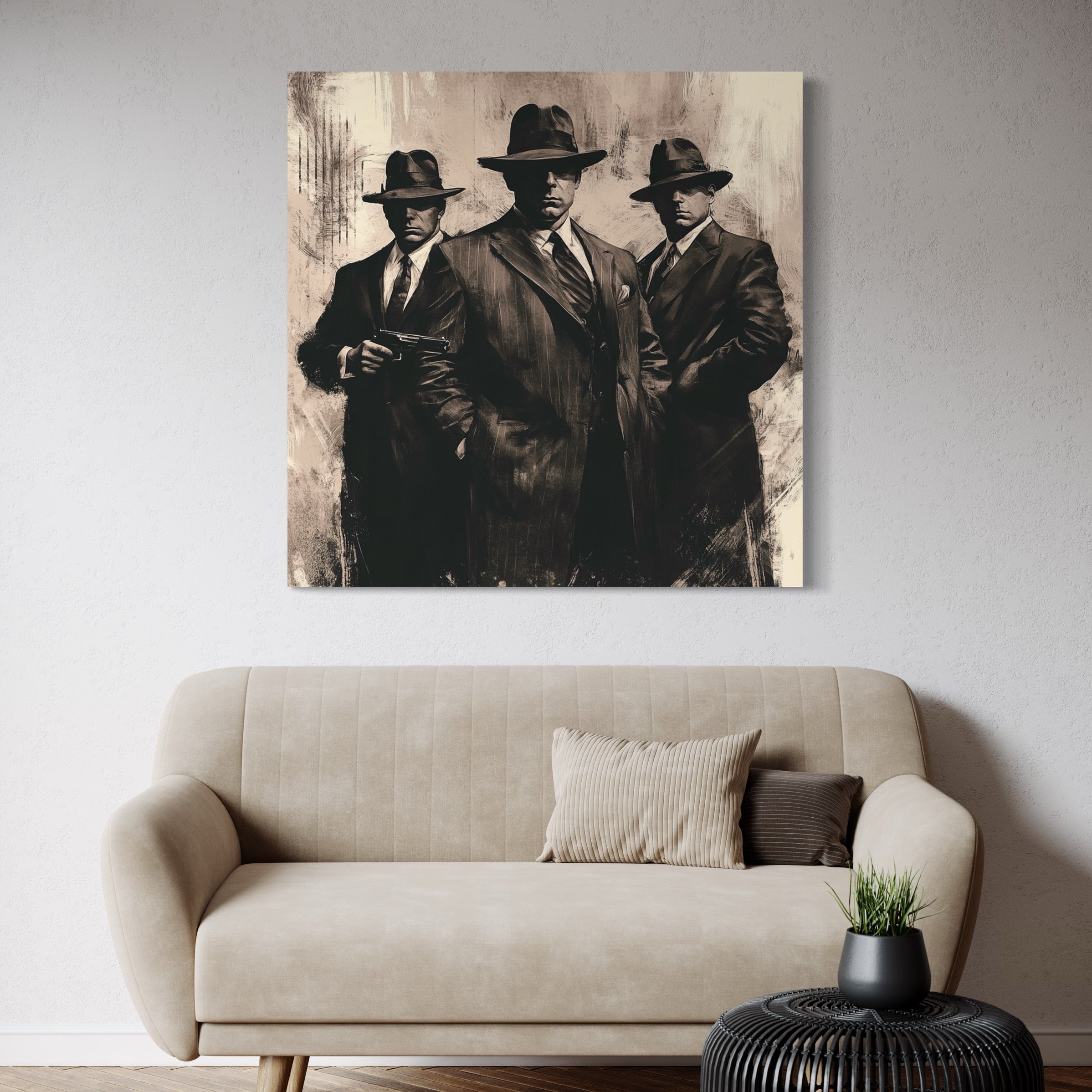 Tableau Mafia - Trio de Pouvoir - Cadre Déco Intemporel - Fabulartz.fr