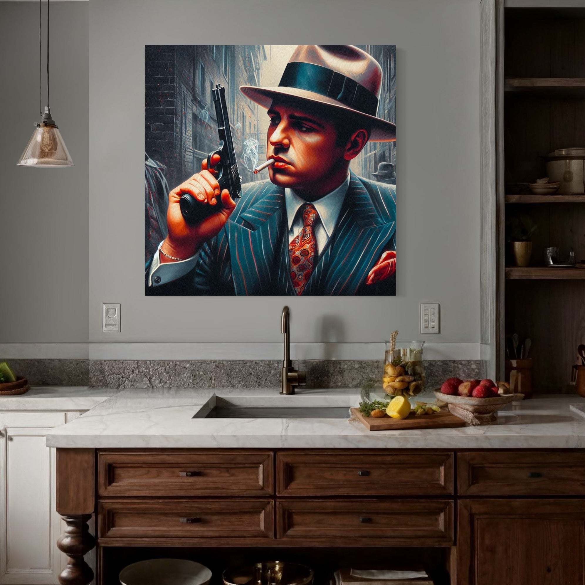 Tableau Mafia - Le Parrain Icône du Pouvoir - Cadre Déco - Fabulartz.fr