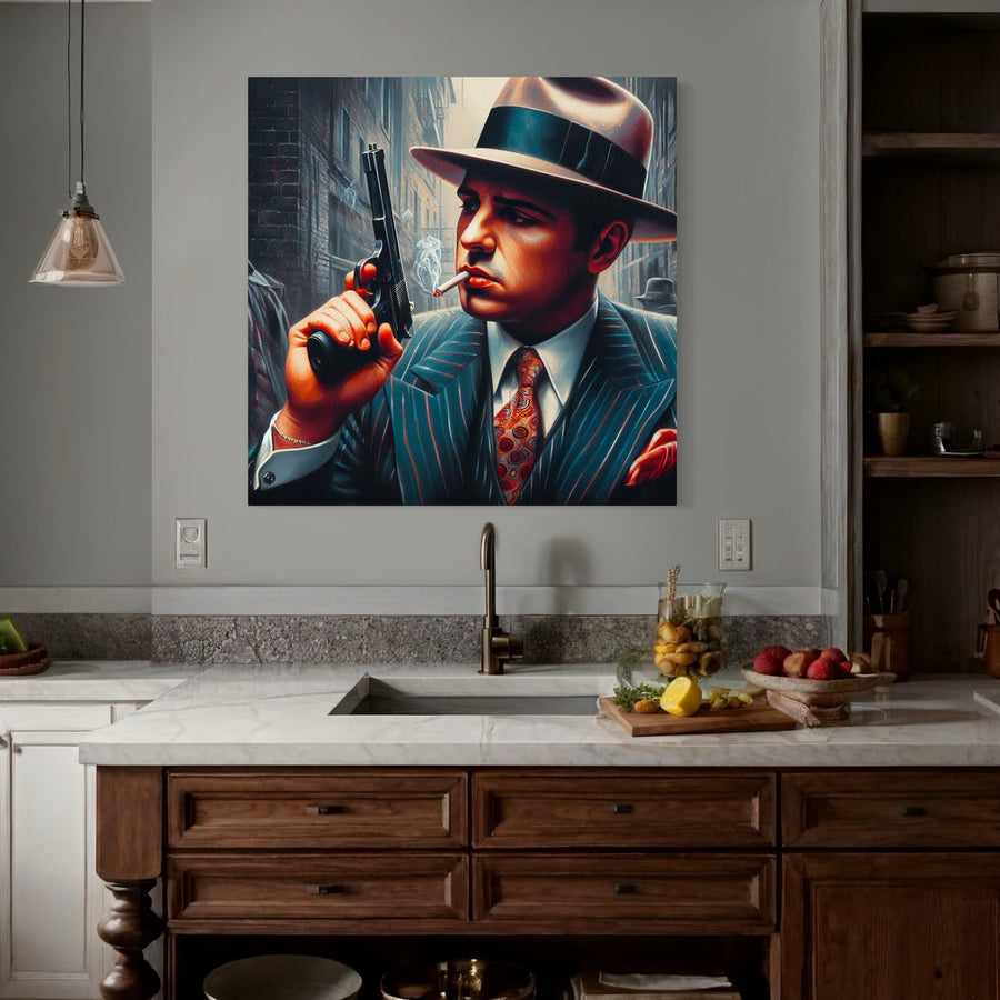 Quadro Mafia - Il Padrino Icona del potere - Cornice decorativa