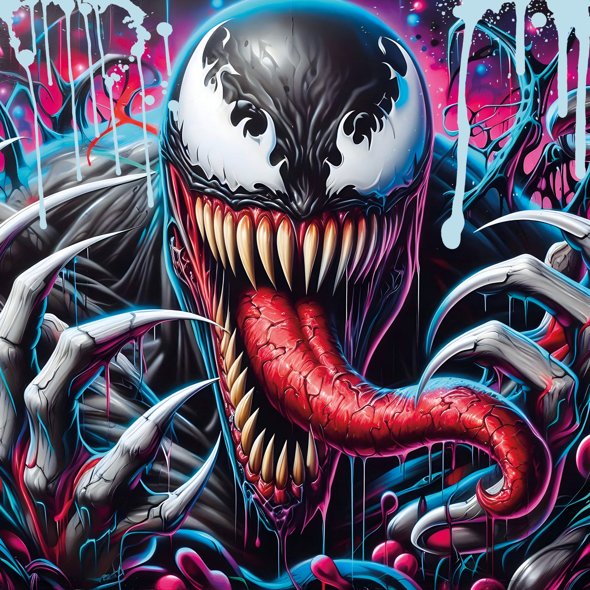 Tableau Venom Déchaîné - Décoration Murale Moderne - Fabulartz.fr