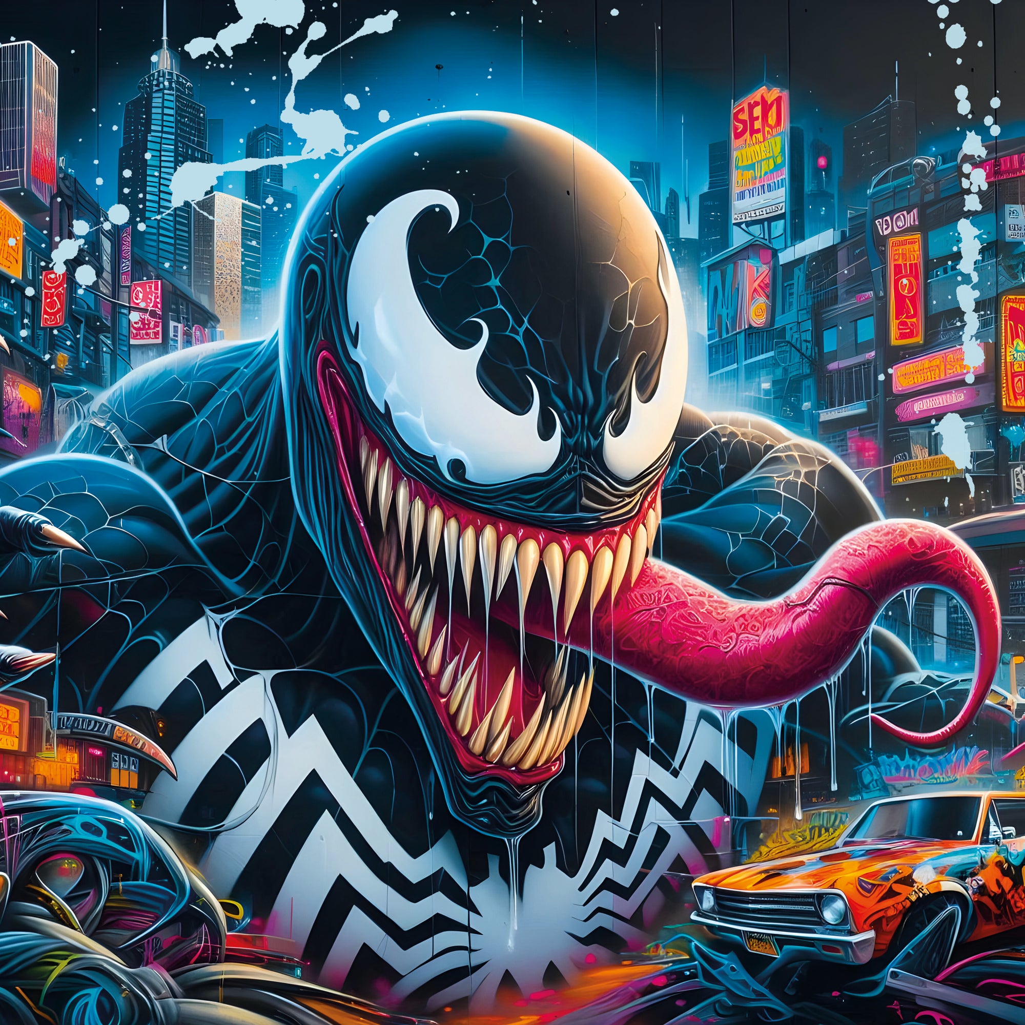 Tableau Venom Urbain - Déco Murale Moderne - Fabulartz.fr