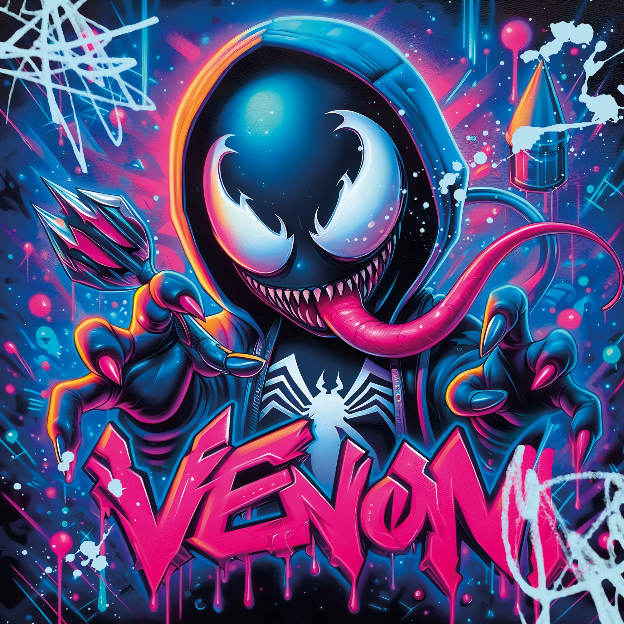 Tableau Venom Street Art - Décoration Murale Moderne - Fabulartz.fr