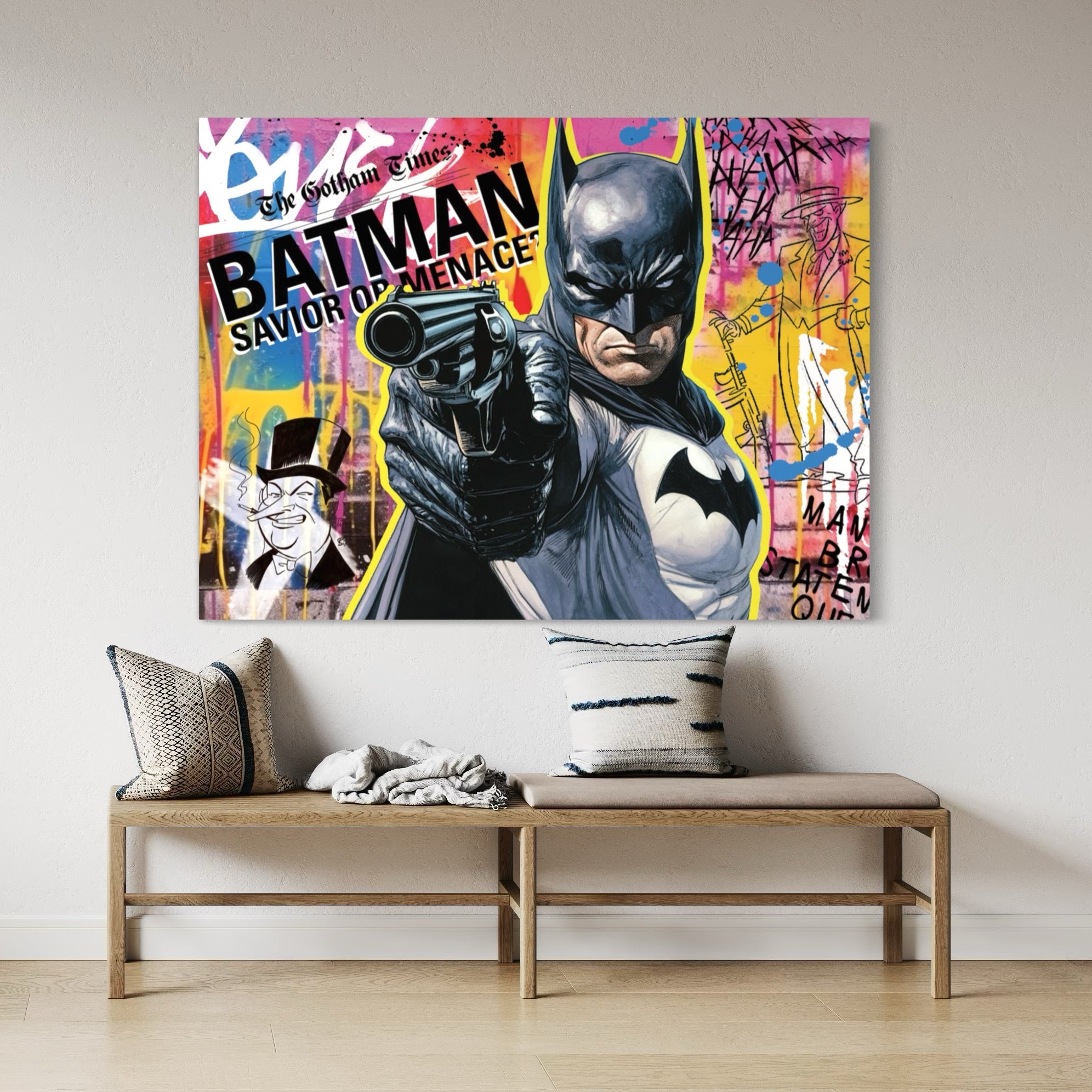 Tableau Batman - Savior or Menace - Fabulartz.fr
