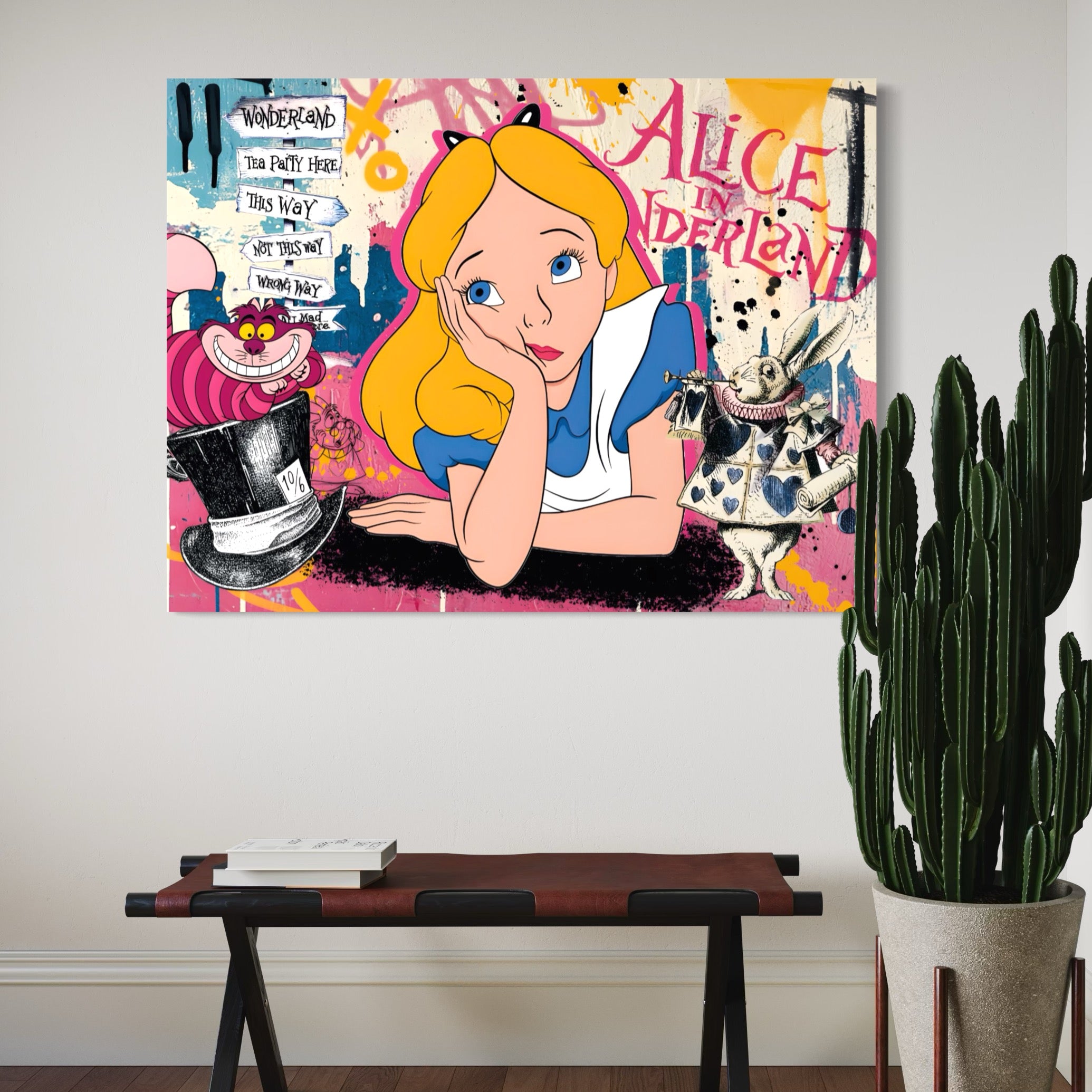 Tableau Alice aux Pays des Merveilles - Déco Murale Design - Fabulartz.fr