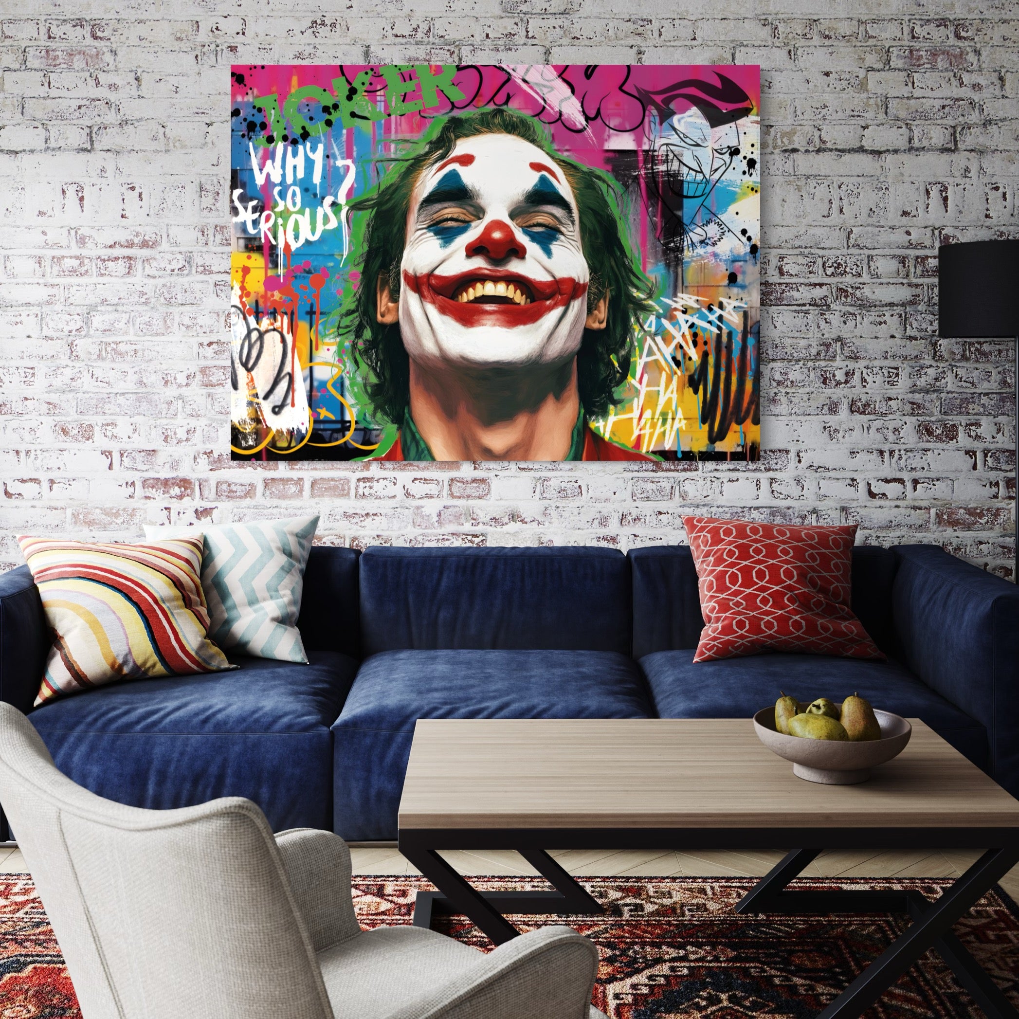 Tableau Joker - Sourire du Chaos - Fabulartz.fr