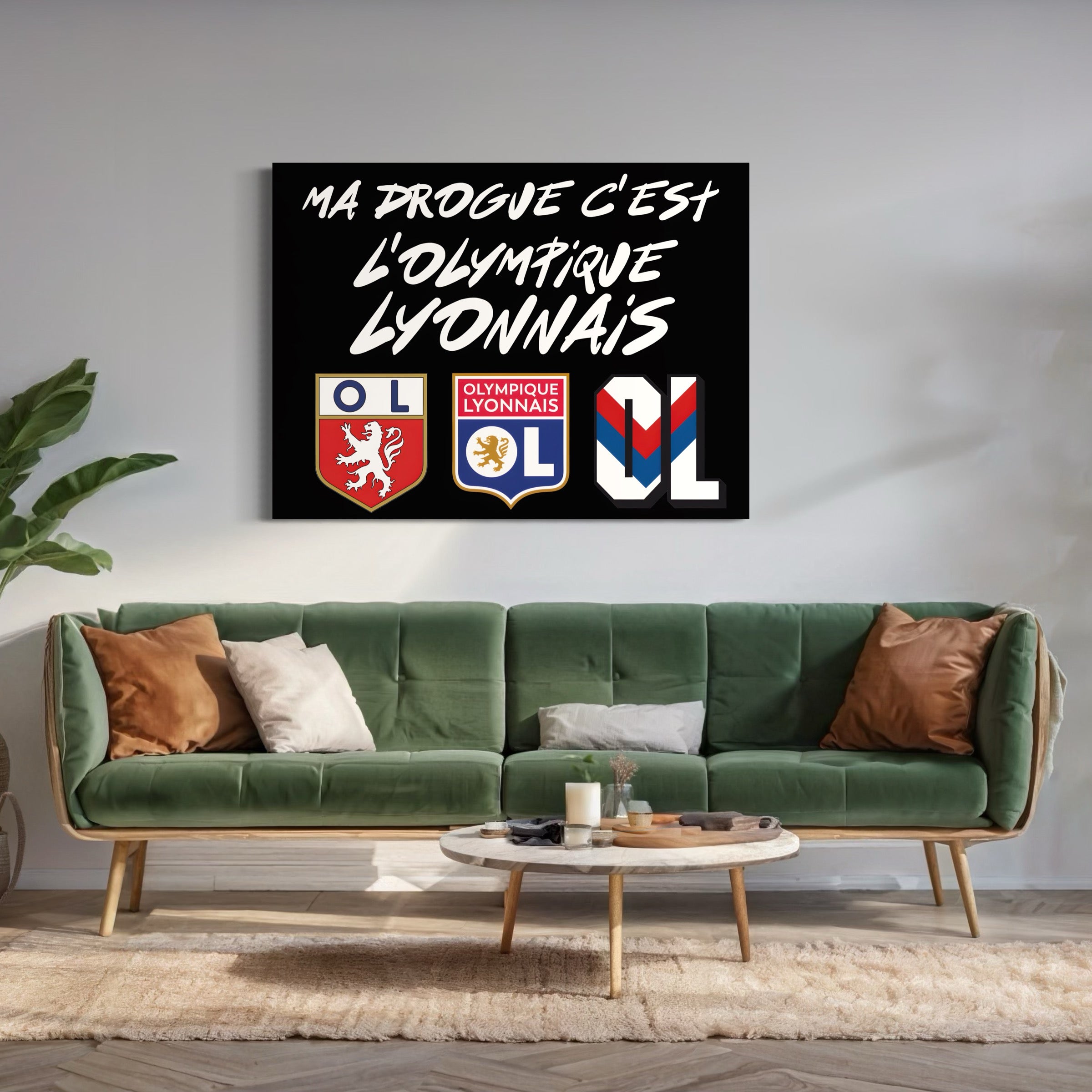 Tableau Olympique Lyonnais - Ma Drogue OL - Fabulartz.fr