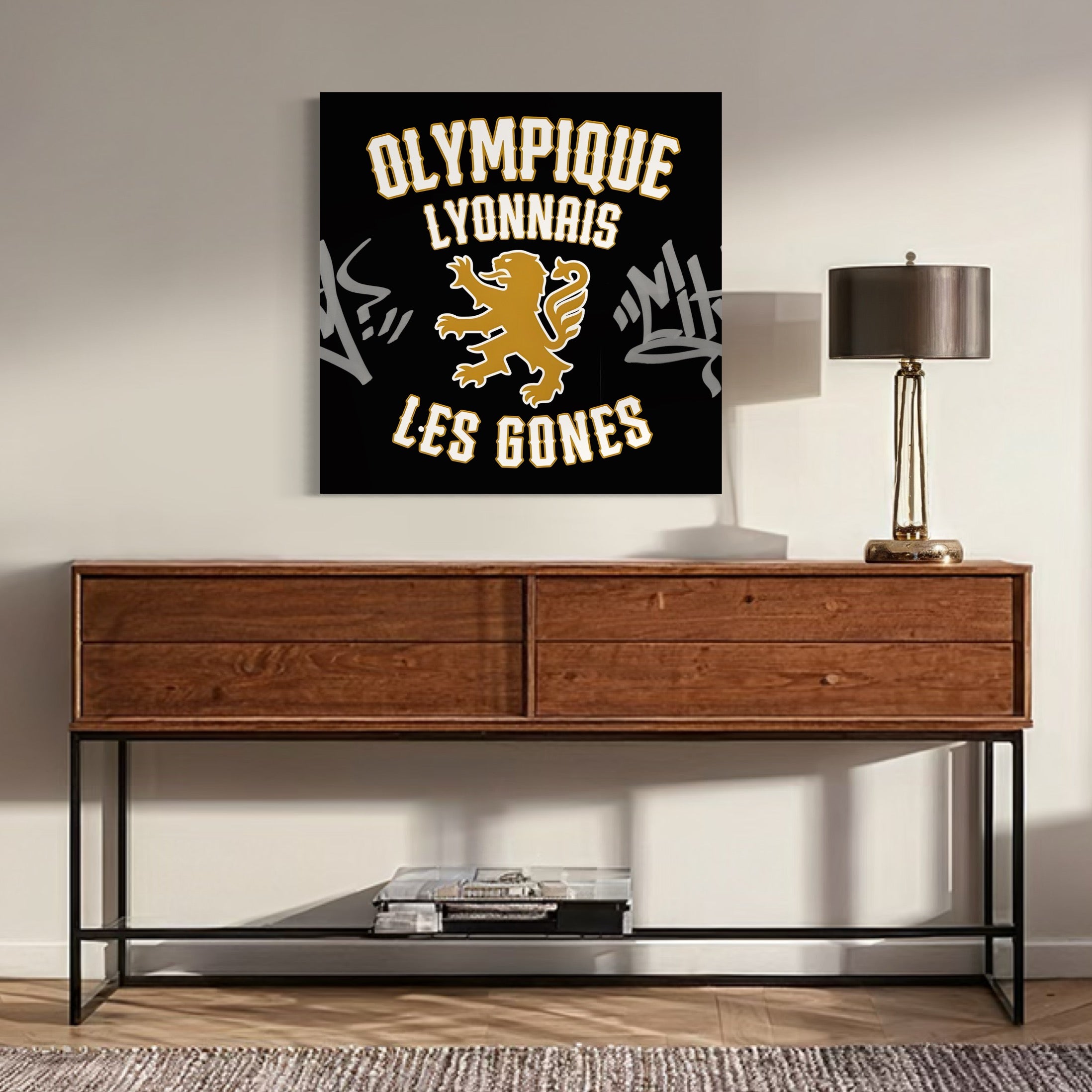 Tableau Olympique Lyonnais - Les Gones - Fabulartz.fr