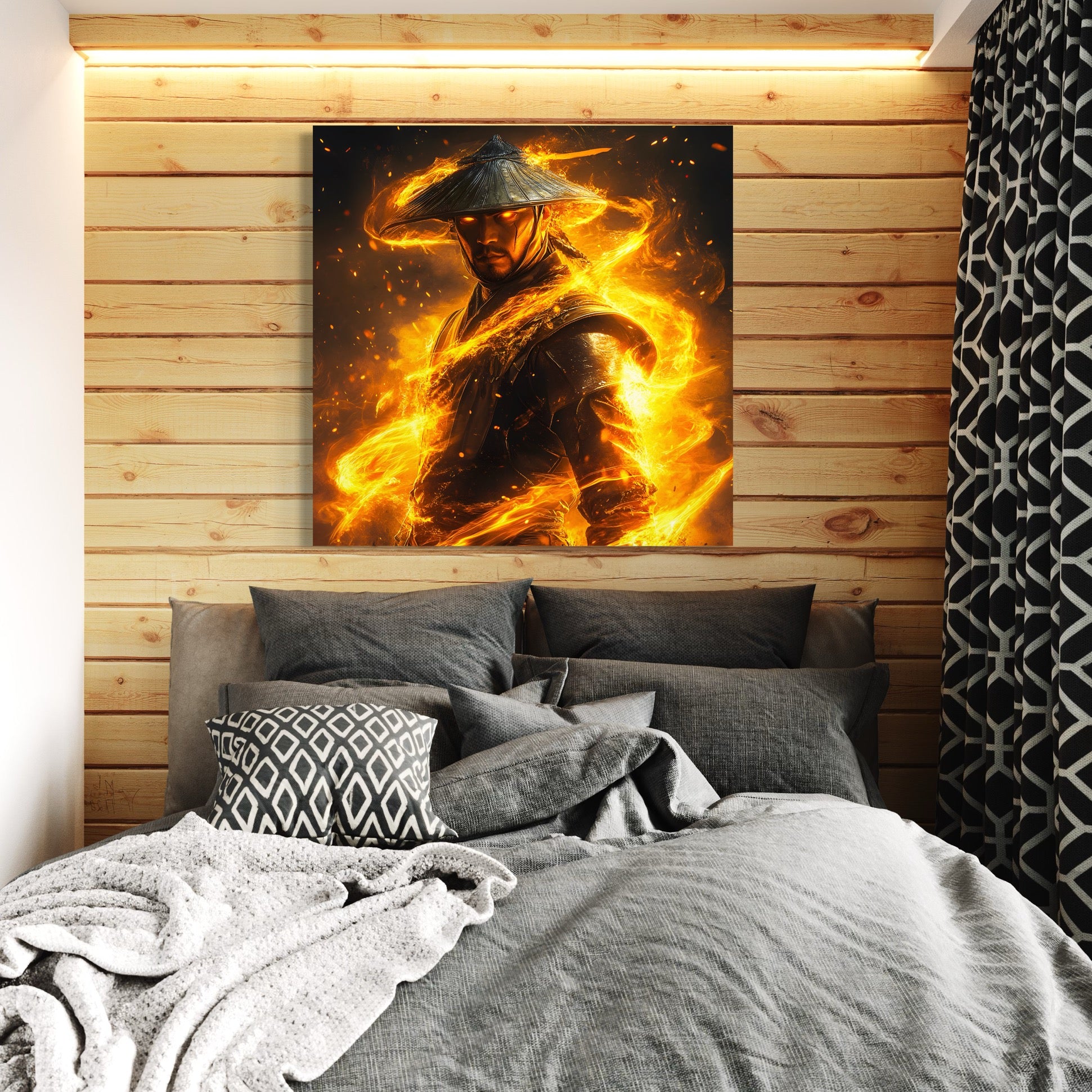 Tableau Mortal Kombat Raiden Maître de la Foudre - Déco Murale - Fabulartz.fr