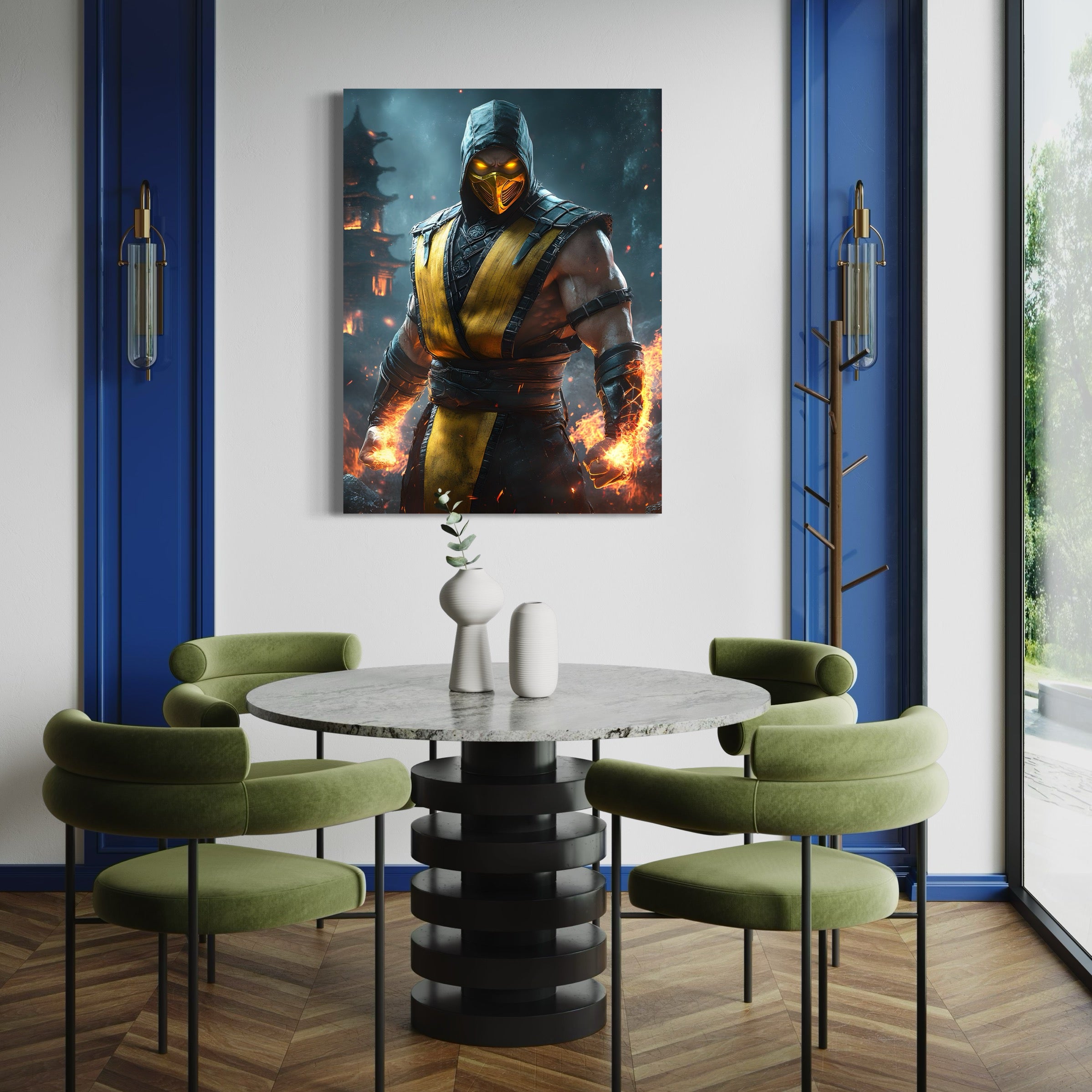 Tableau Mortal Kombat Scorpion Force Ardente - Déco Murale Design - Fabulartz.fr
