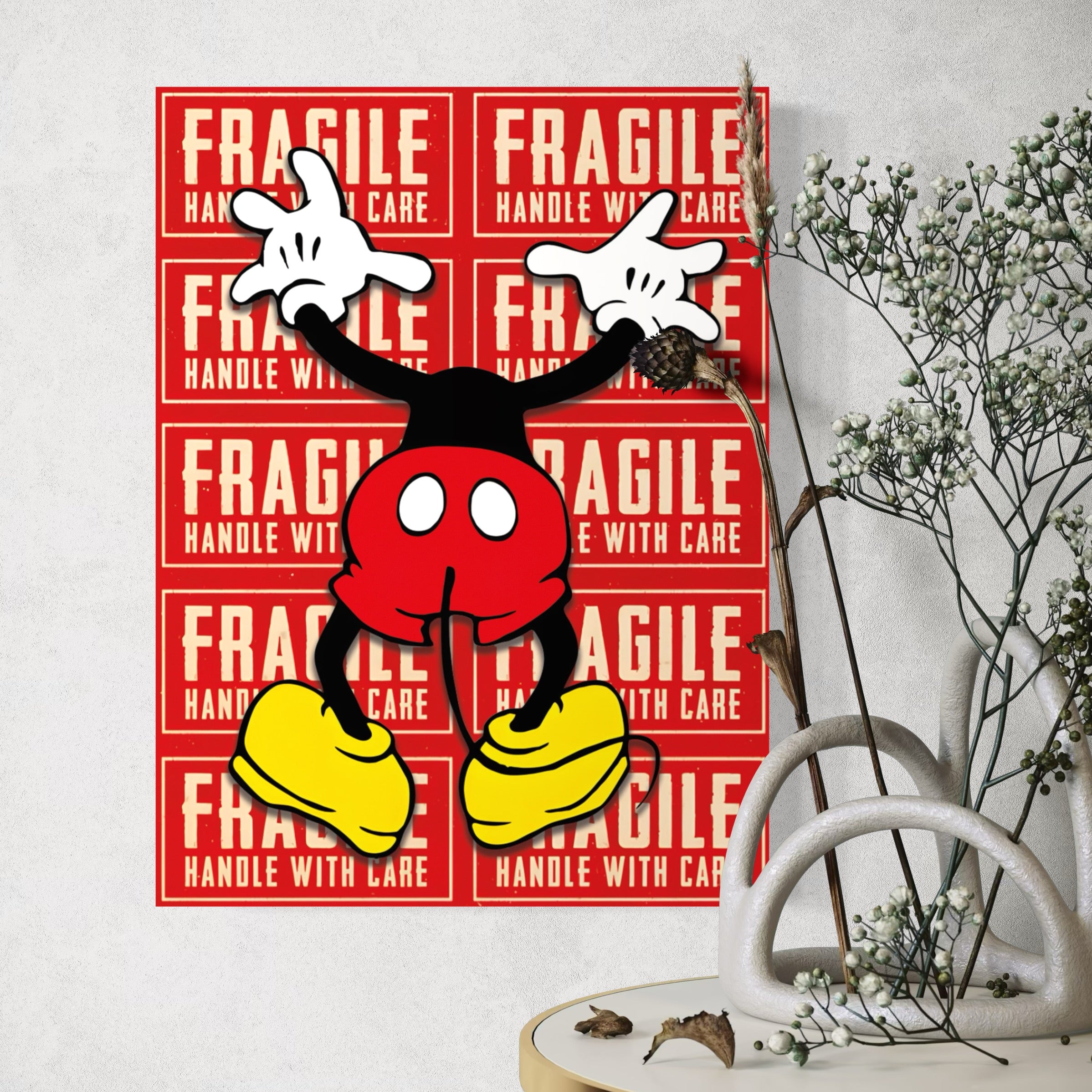 Tableau Mickey - Mickey Fragile Street Art - Fabulartz.fr