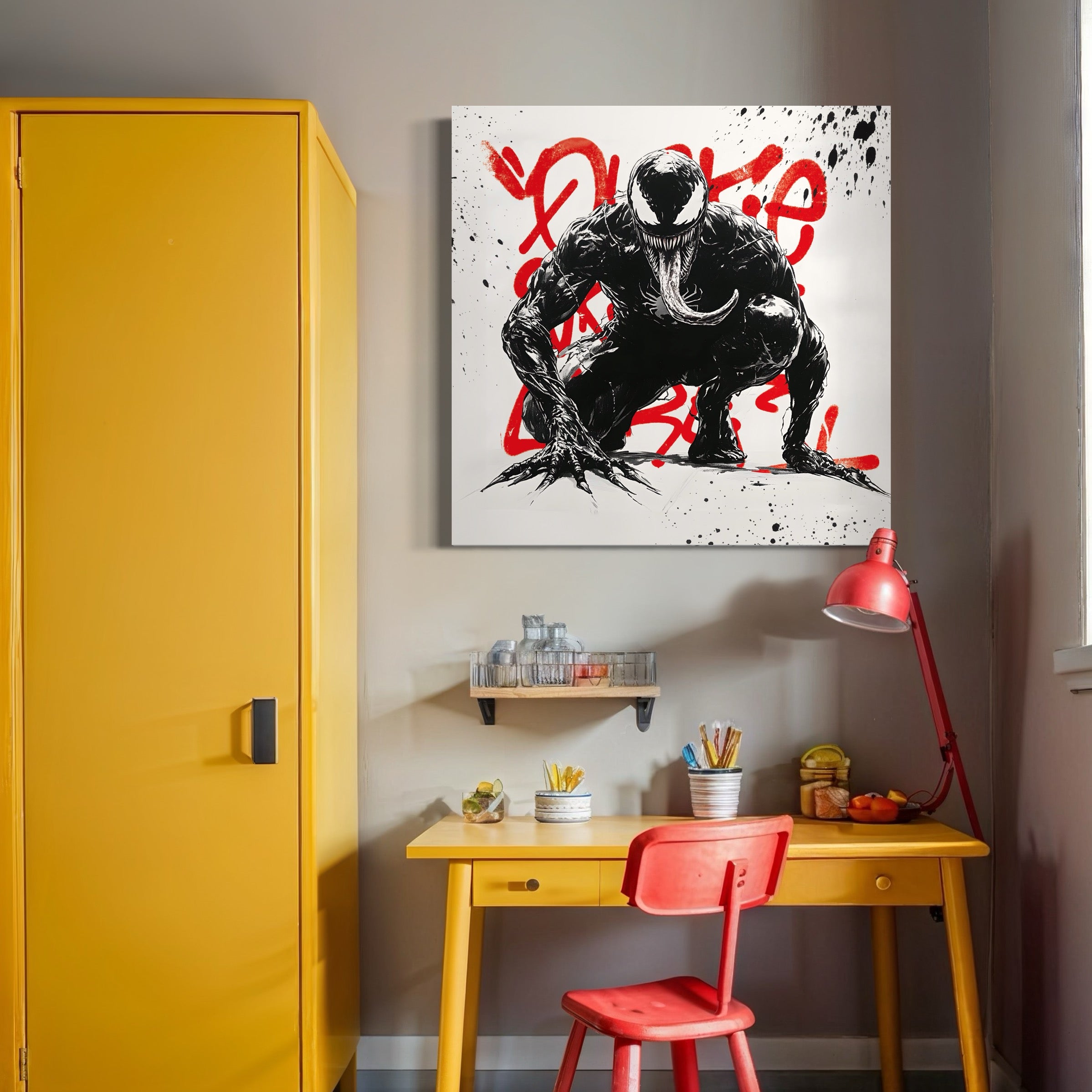 Tableau Venom Graffiti - Déco Murale Super Héros - Fabulartz.fr