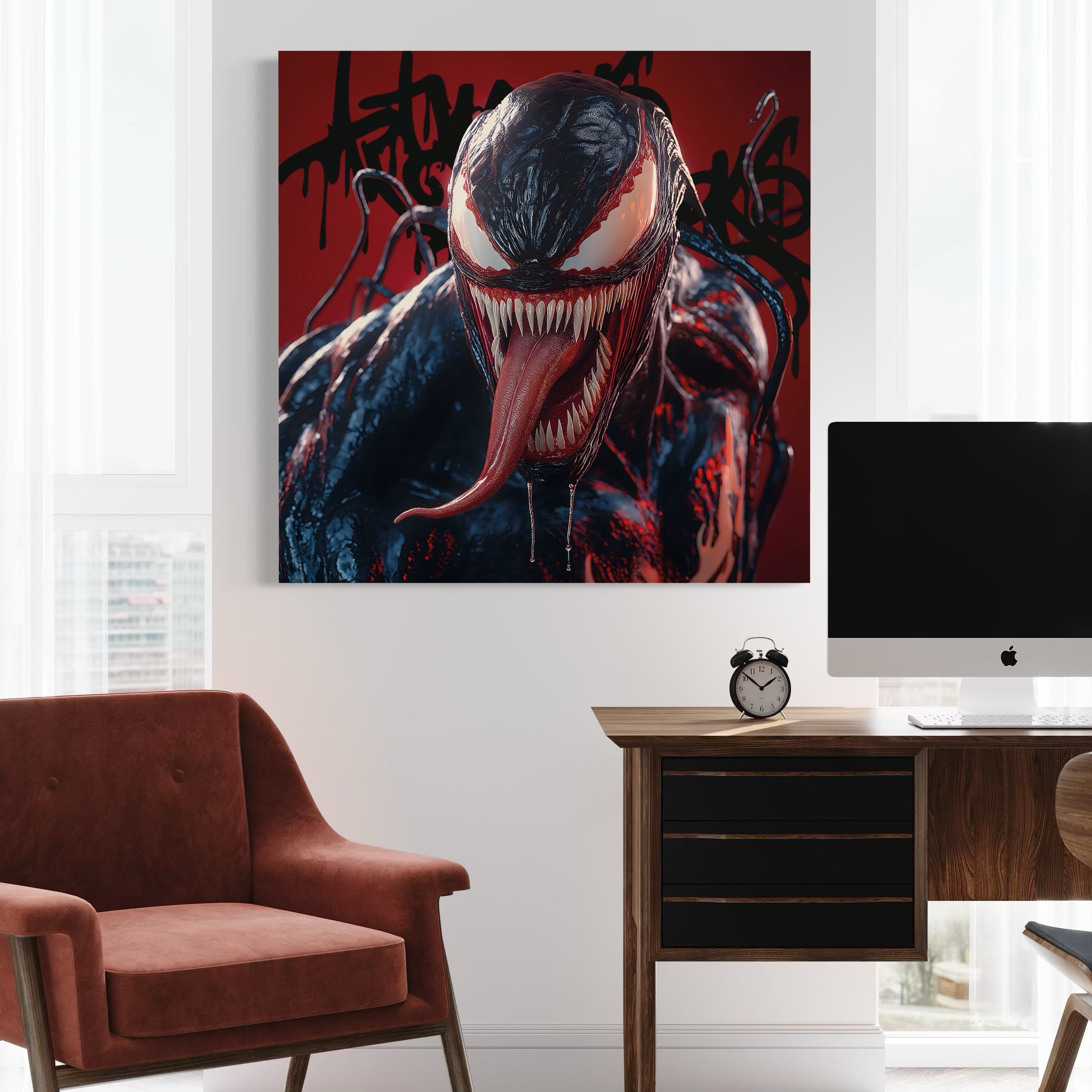 Tableau Venom Rugissant - Déco Murale Super Héros - Fabulartz.fr