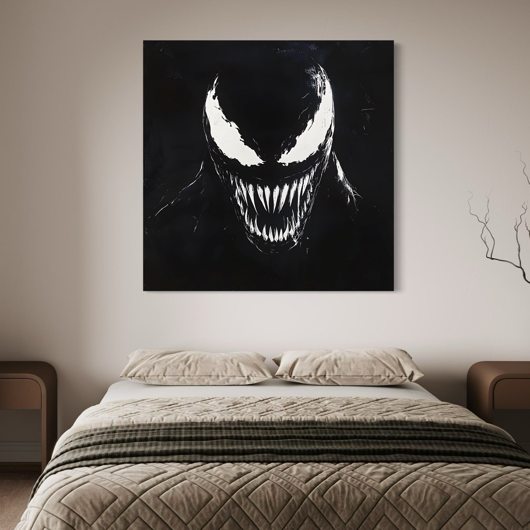 Tableau Venom Noir - Déco Murale Moderne - Fabulartz.fr