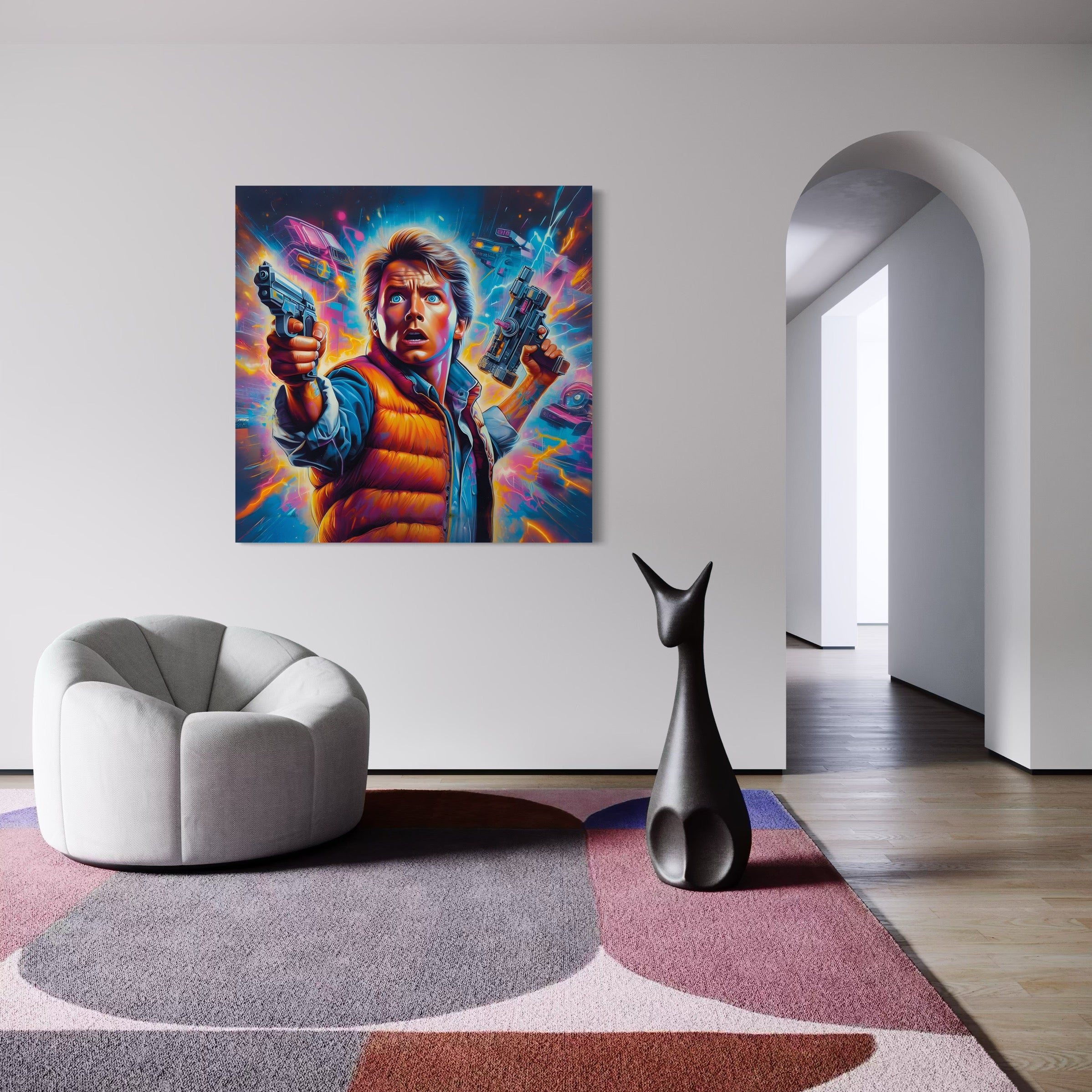 Tableau Retour Vers Le Futur - Marty McFly Armes - Fabulartz.fr