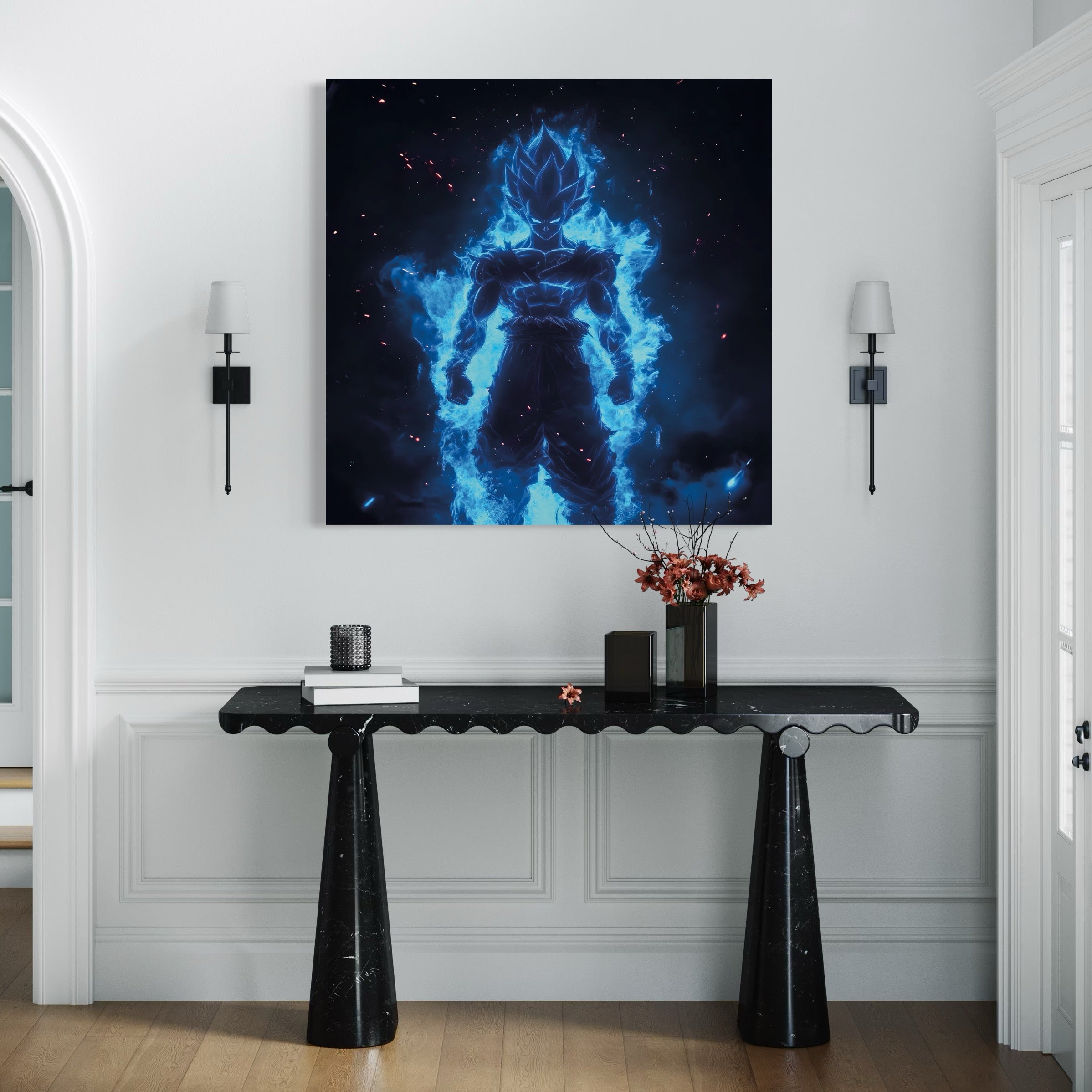 Tableau Dragon Ball Z Goku Aura Bleue - Décoration Murale Design - Fabulartz.fr