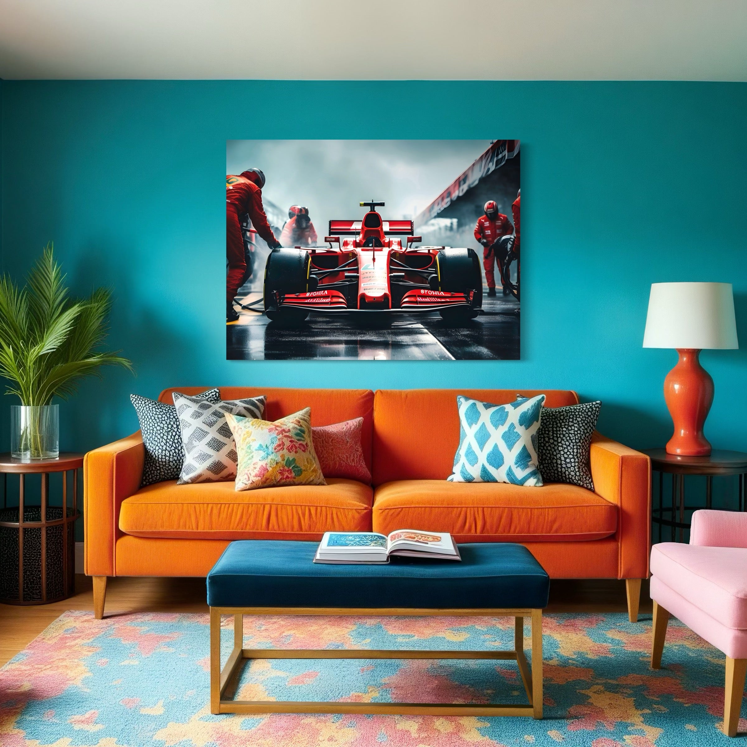 Tableau Formule 1 Ferrari Stand - Cadre Mural Design - Fabulartz.fr