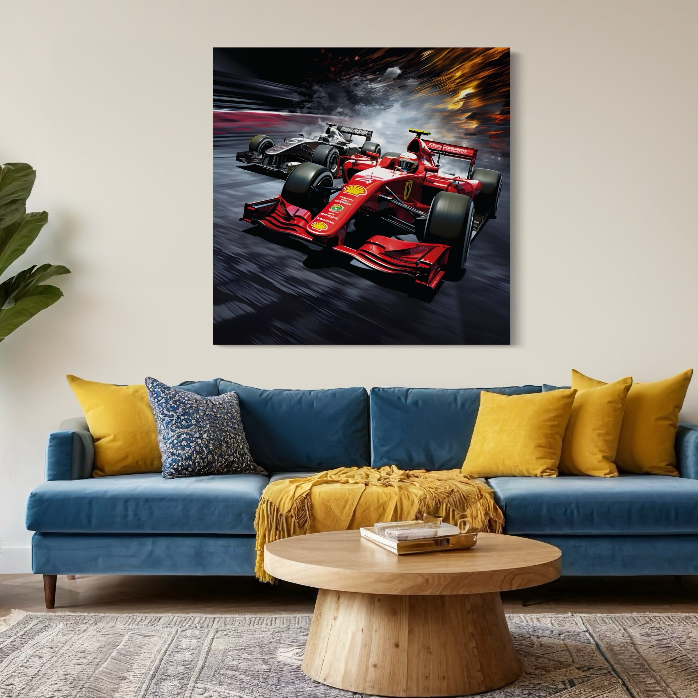 Tableau Formule 1 Ferrari Rouge - Décoration Murale Design - Fabulartz.fr