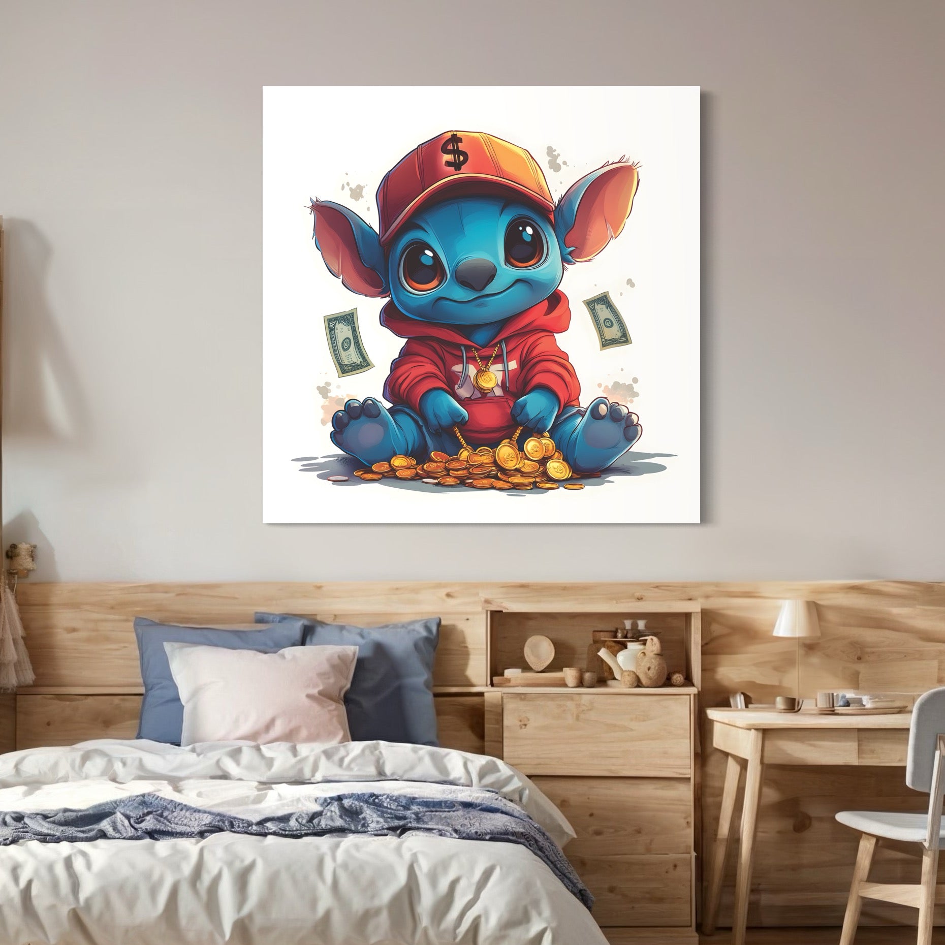 Tableau Stitch Urban Style - Décoration Murale Moderne - Fabulartz.fr