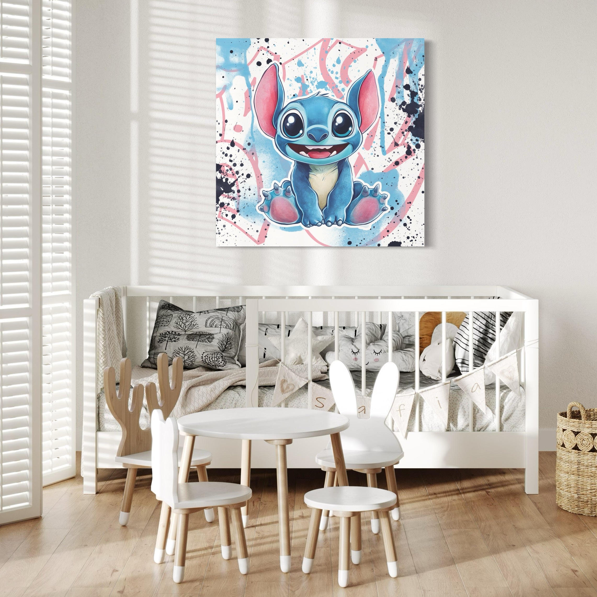 Tableau Stitch Splash - Déco Murale Colorée - Fabulartz.fr