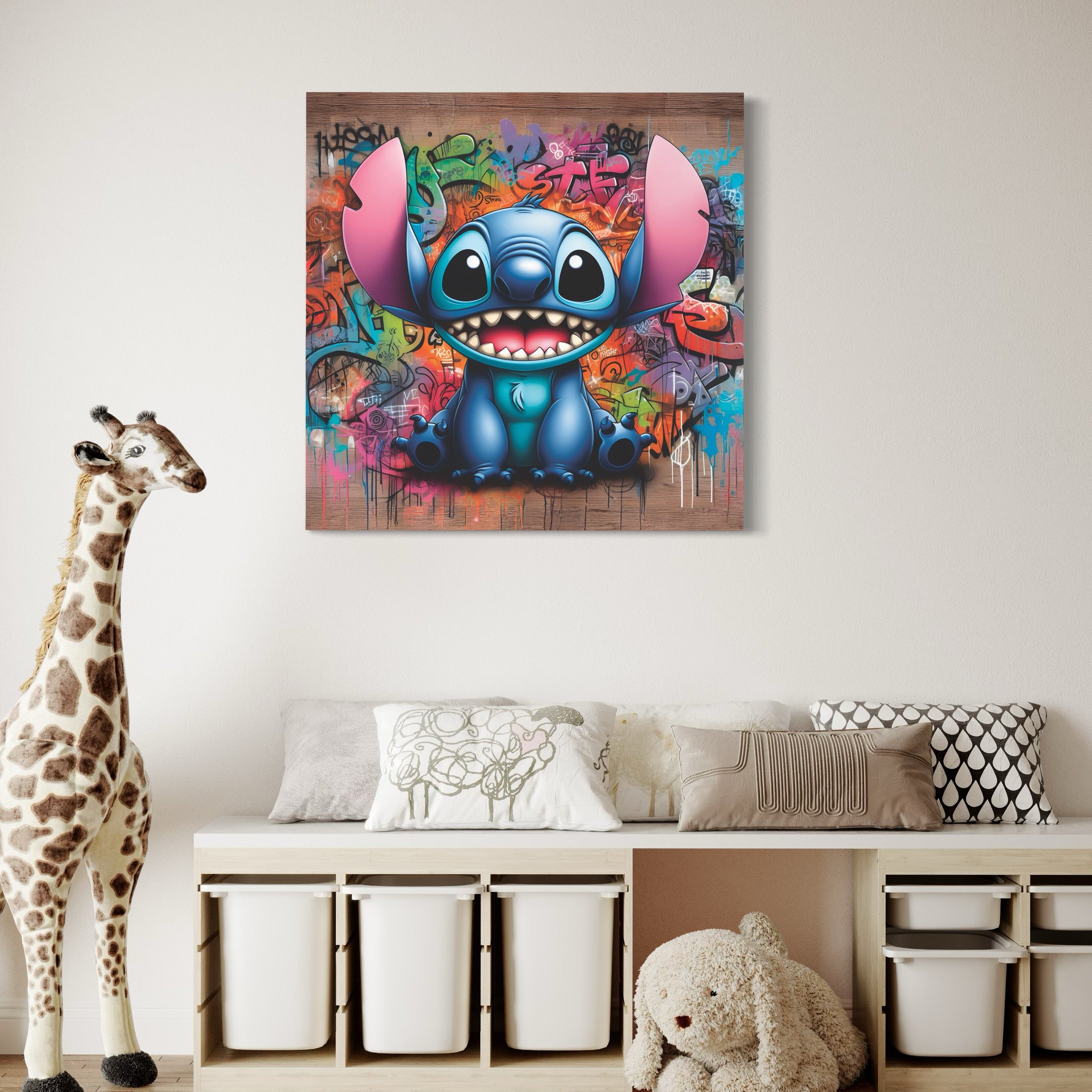 Tableau Stitch Street Art - Décoration Murale Design - Fabulartz.fr