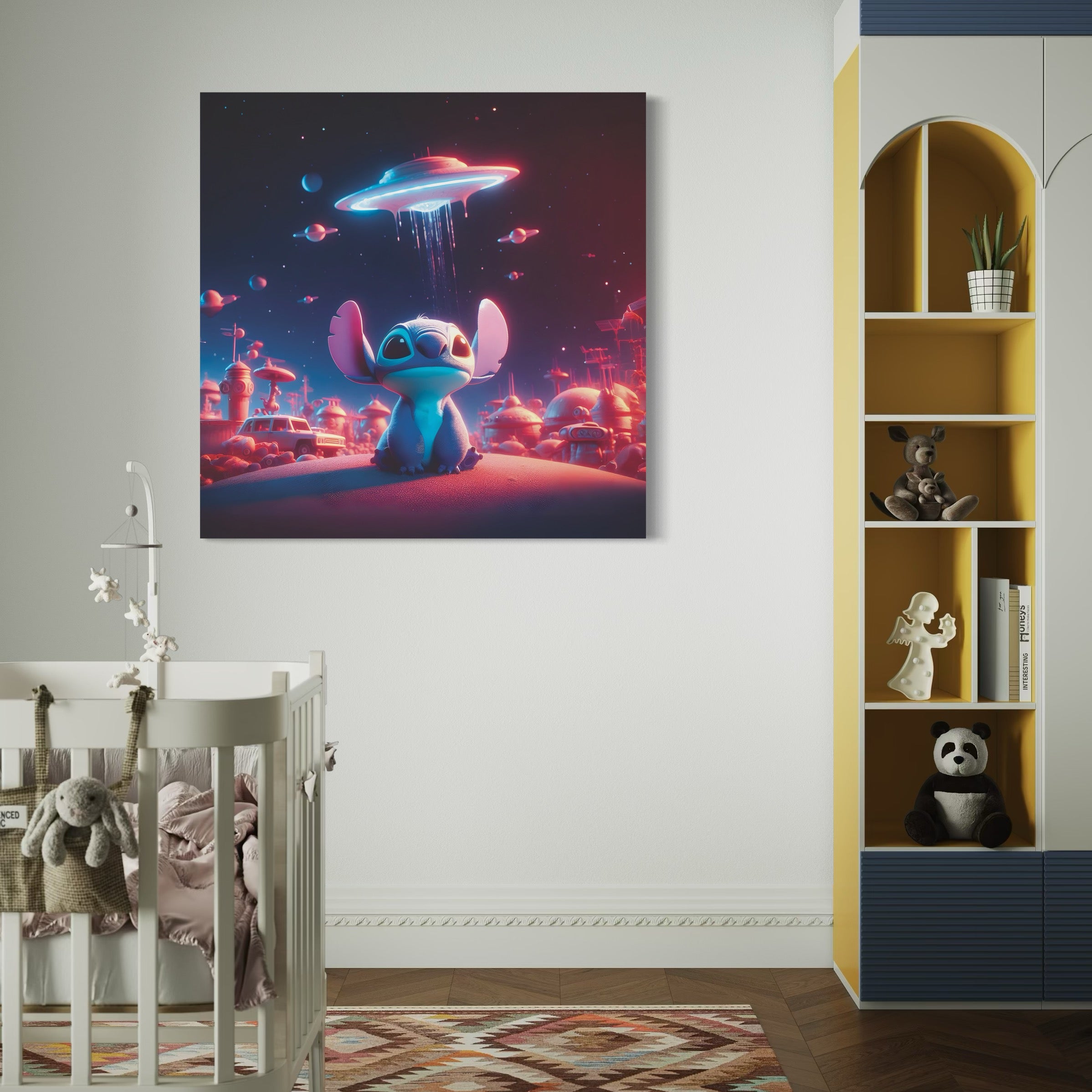 Tableau Stitch OVNI - Déco Murale Moderne - Fabulartz.fr