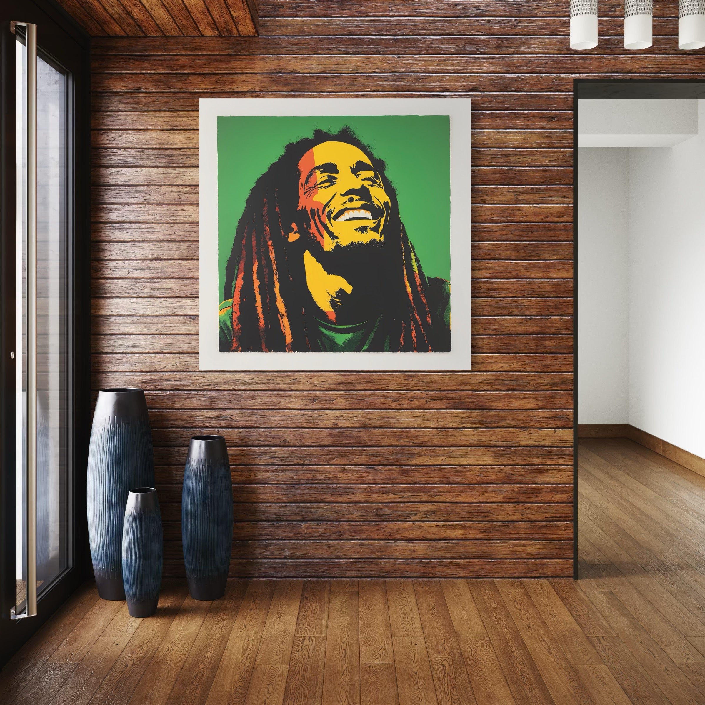 Tableau Bob Marley Icône Reggae - Cadre Mural Moderne - Fabulartz.fr