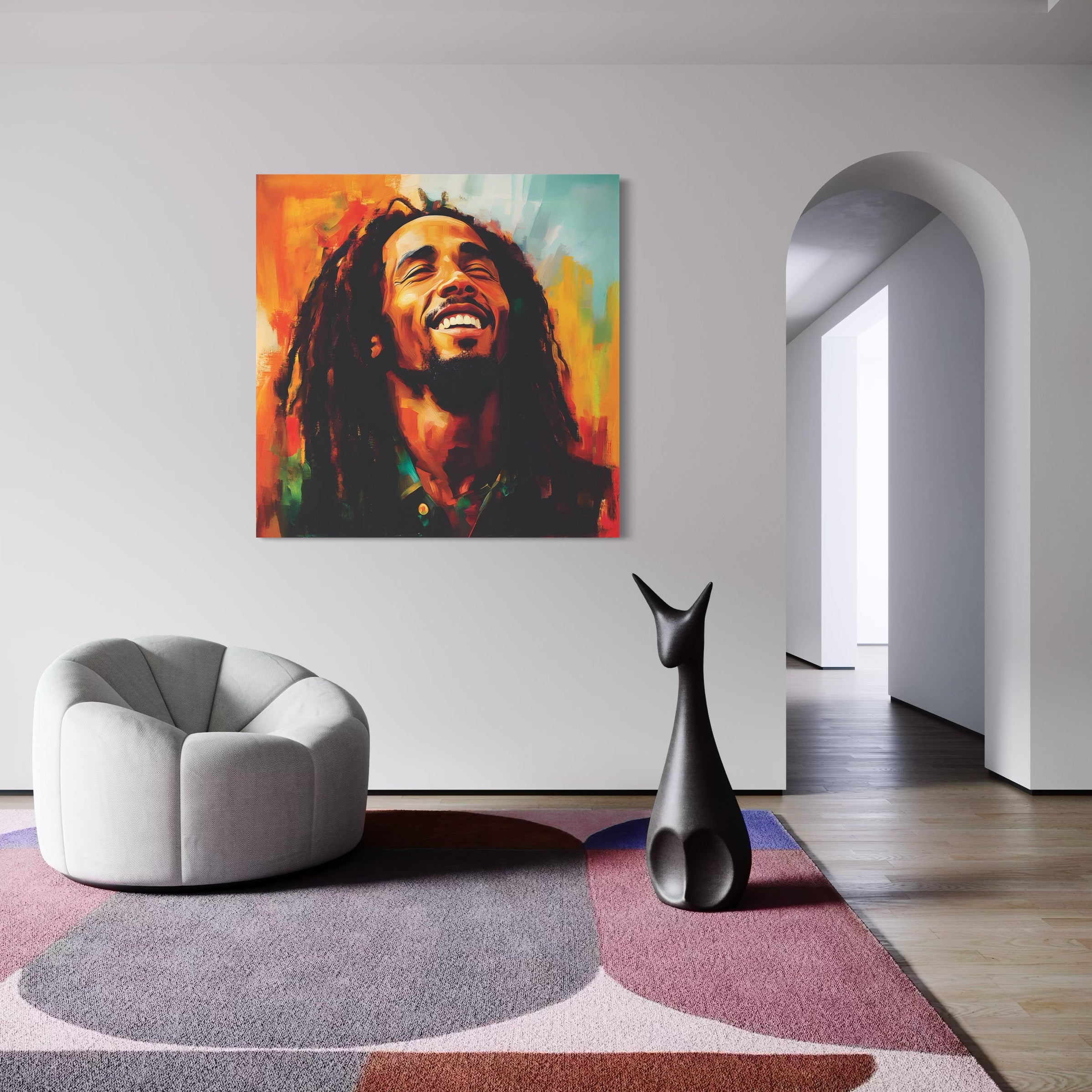 Tableau Bob Marley Couleurs - Décoration Murale Design - Fabulartz.fr