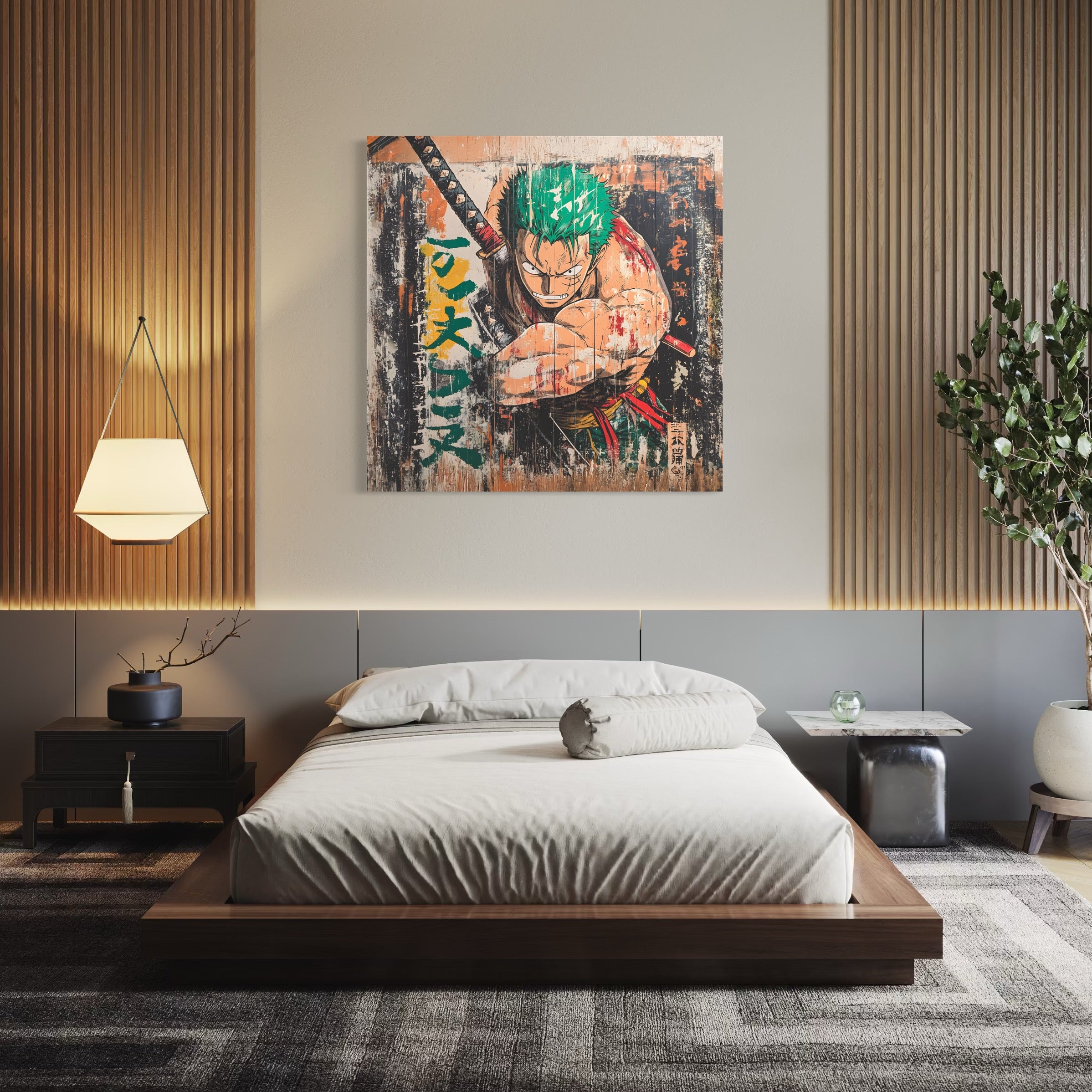 Tableau One Piece Zoro en Défense - Tableaux Muraux - Fabulartz.fr