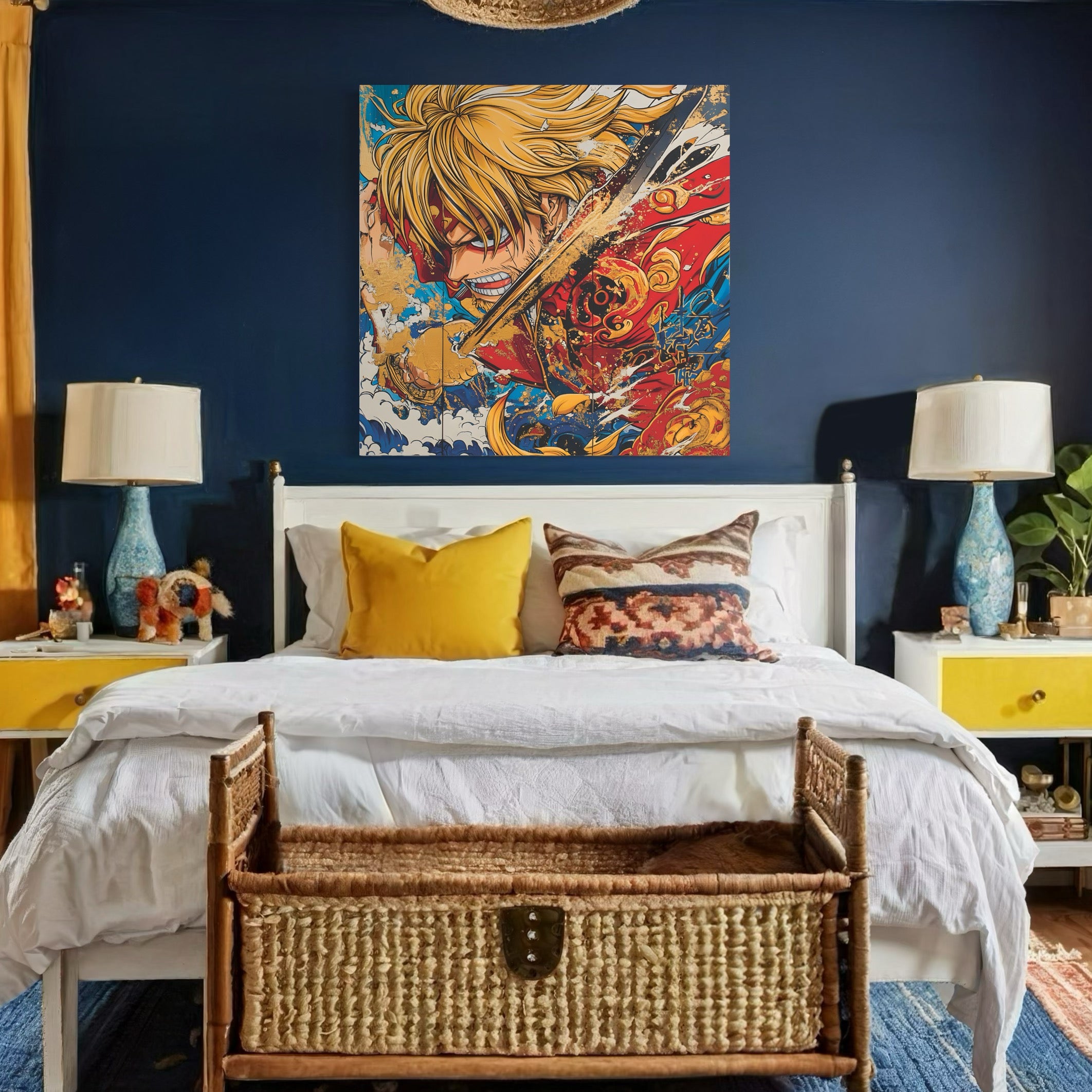 Tableau One Piece Sanji en Colère - Décoration Murale - Fabulartz.fr