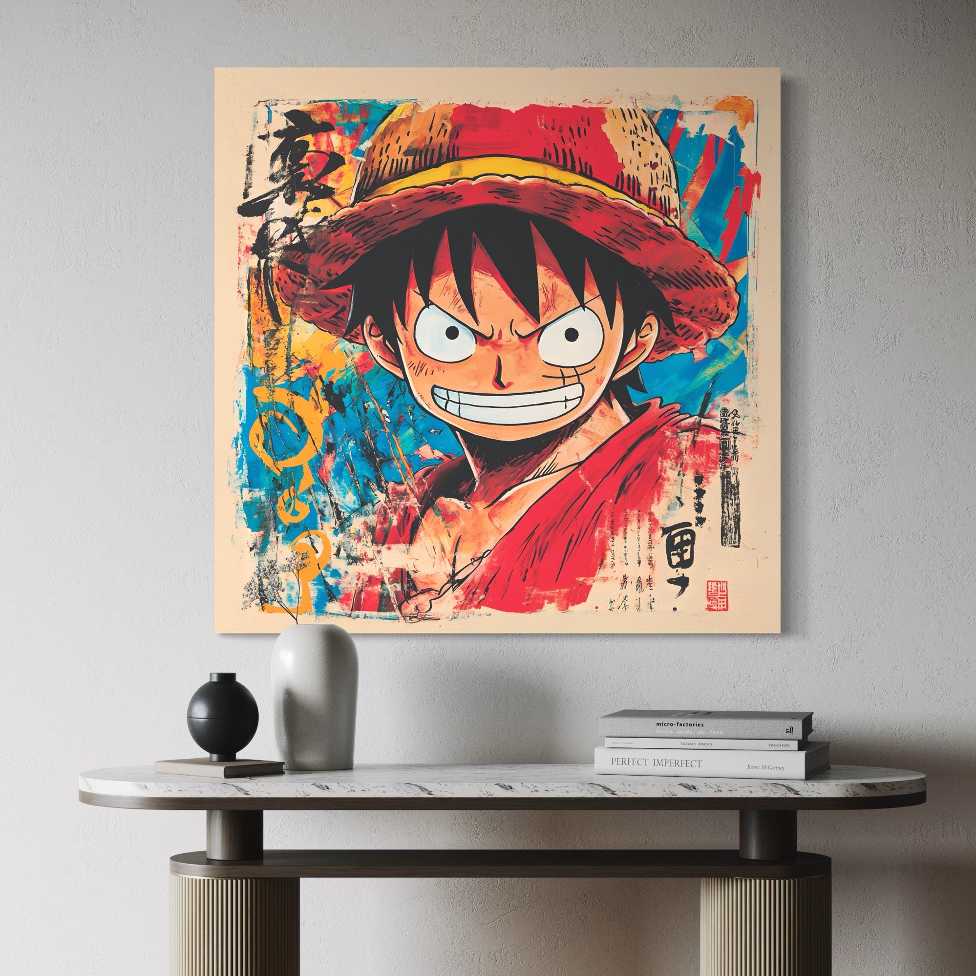 Tableau One Piece Luffy Déterminé - Déco Murale - Fabulartz.fr