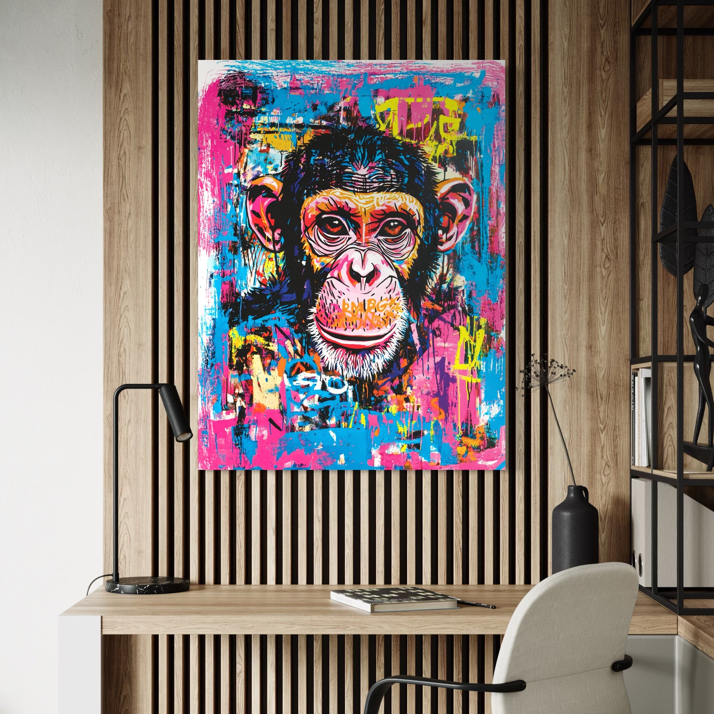 Tableau Singe Graffiti Sauvage - Déco Murale Moderne