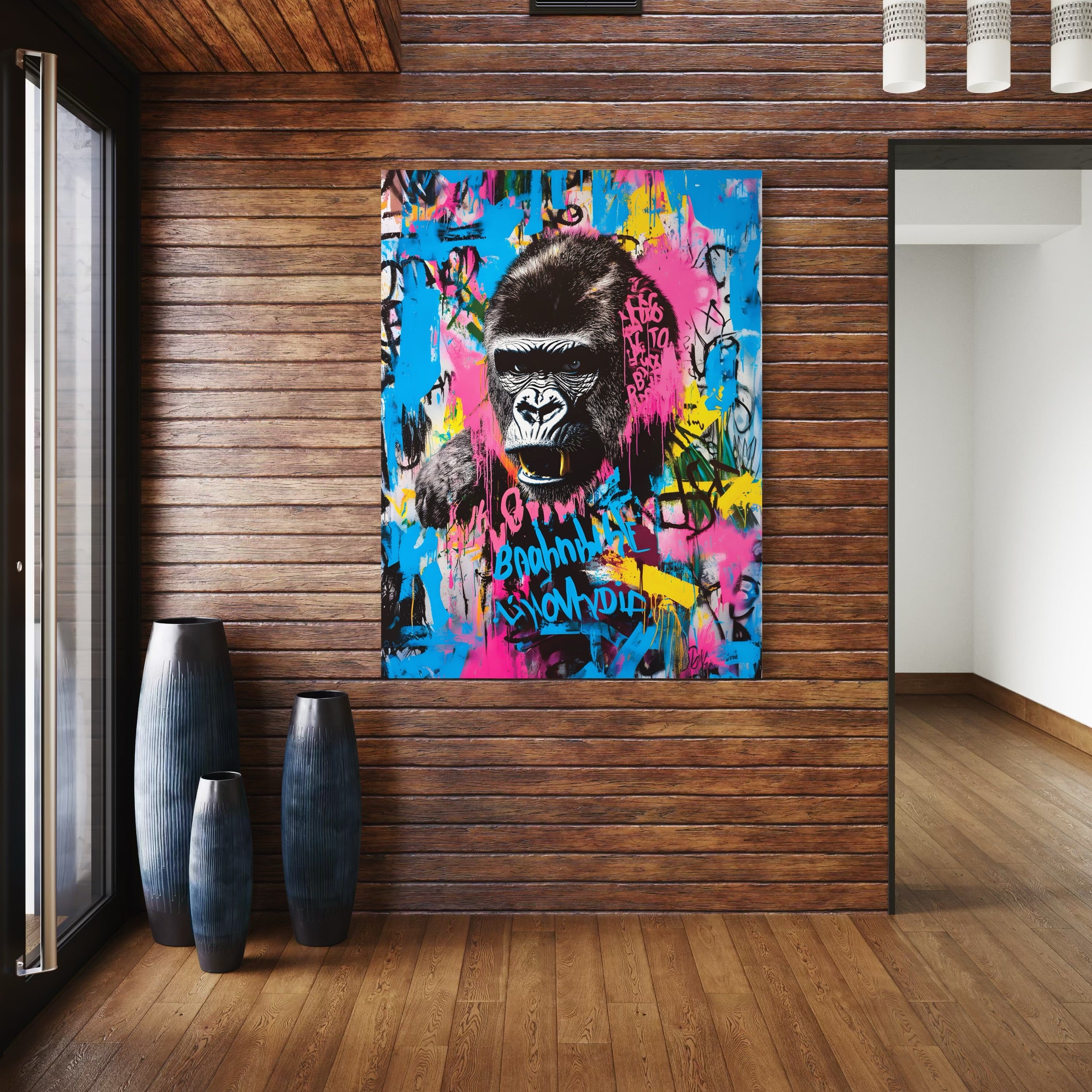 Tableau Gorille Graffiti - Déco Murale Moderne