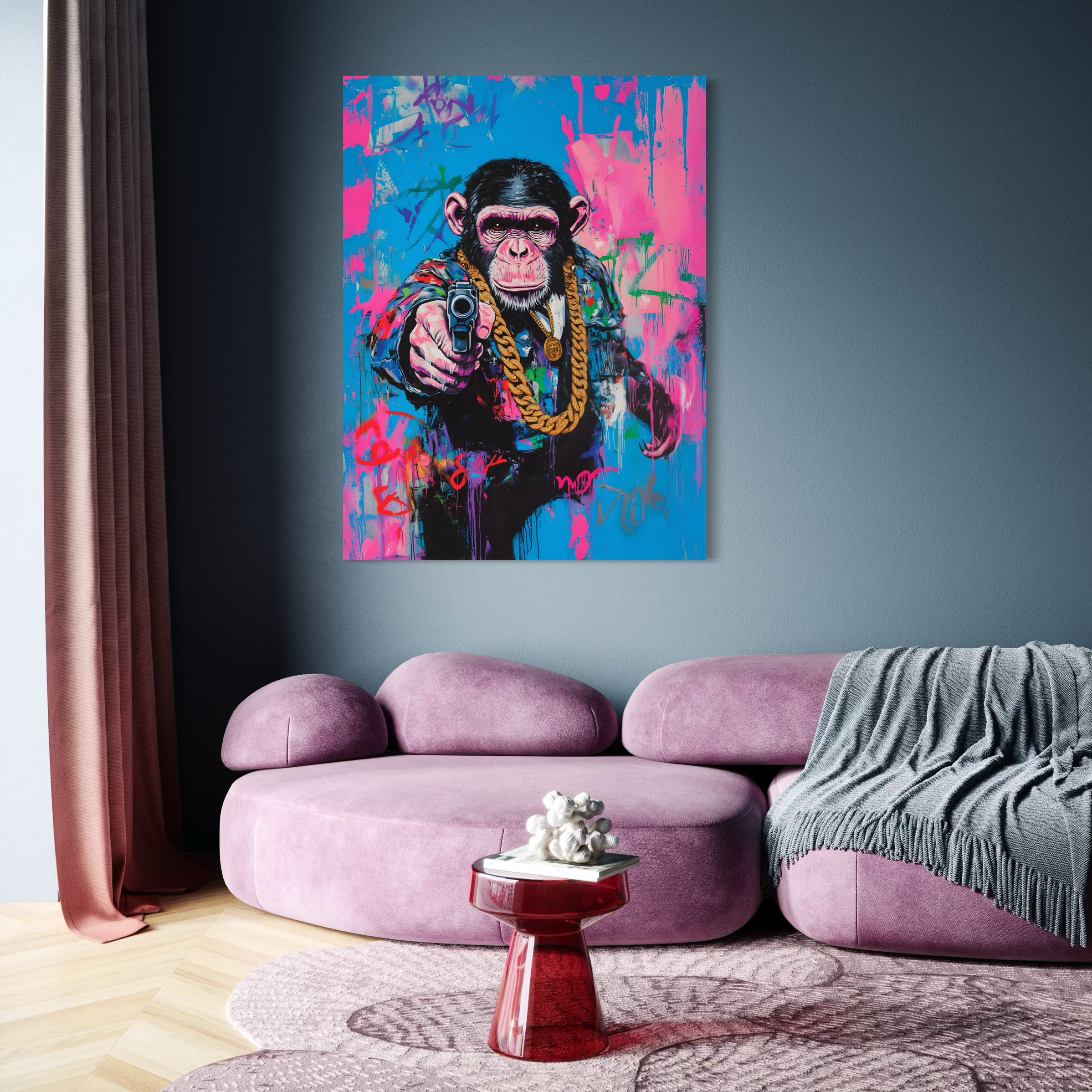 Tableau Singe Rebelle - Déco Murale Moderne