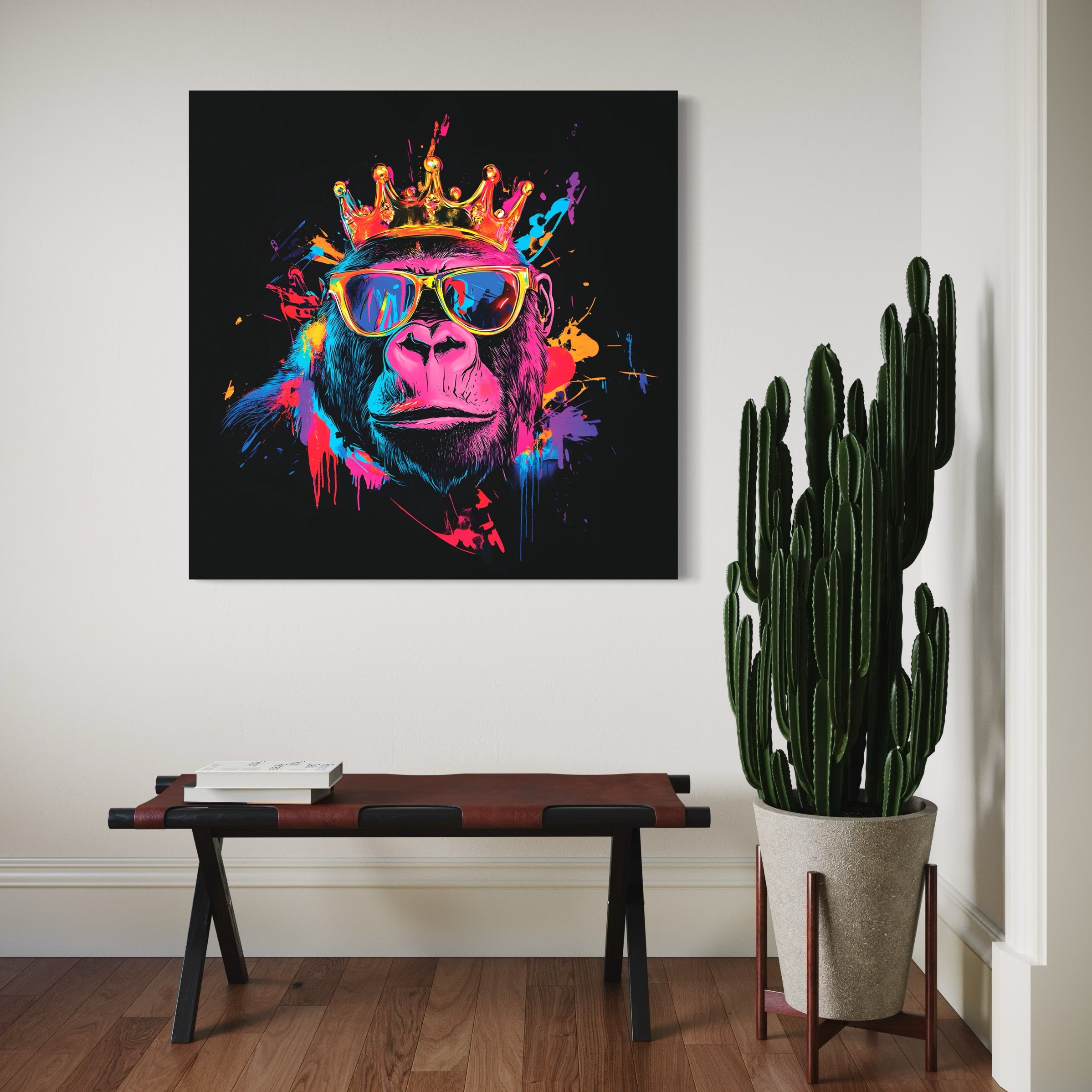 Tableau Singe Roi Glamour - Décoration Murale Design